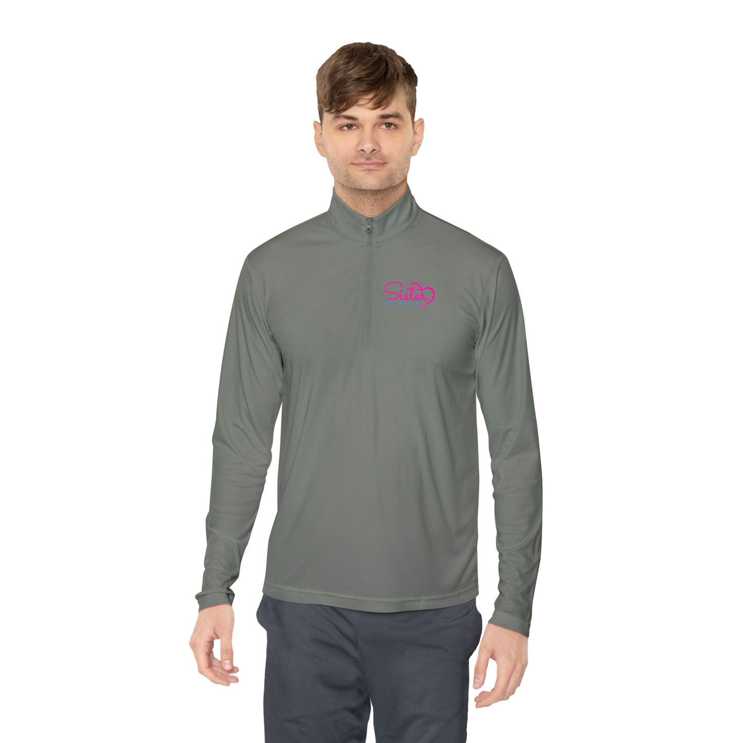 SisterWives Logo Stylish Unisex Quarter-Zip Pullover - Perfect for Casual Outings, Outdoor Activities, and Comfortable Layering, Gift for All