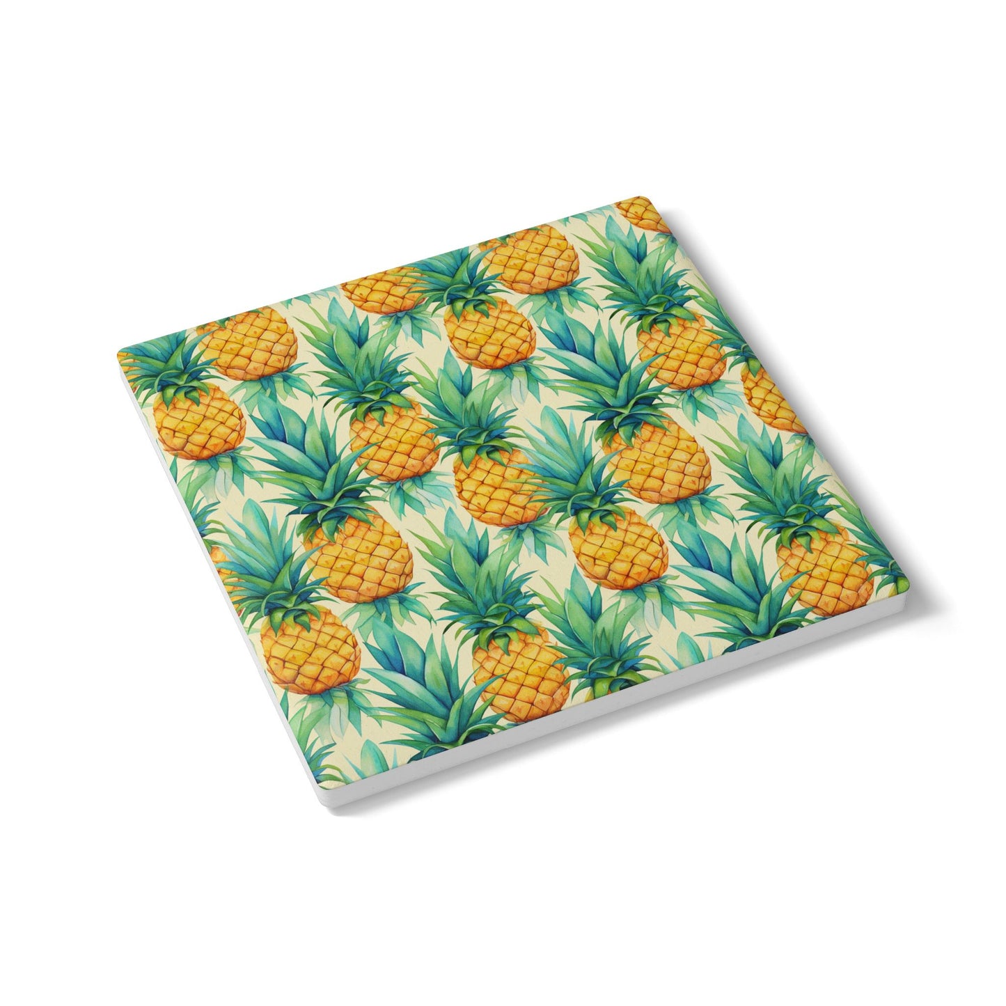 Upsidedown Tropical Pineapple Coaster Set - Fun Summer Drink Coaster, Home Bar Decor, Tropical Party Supplies, Gift for Beach Lovers, Kitchen Accessory