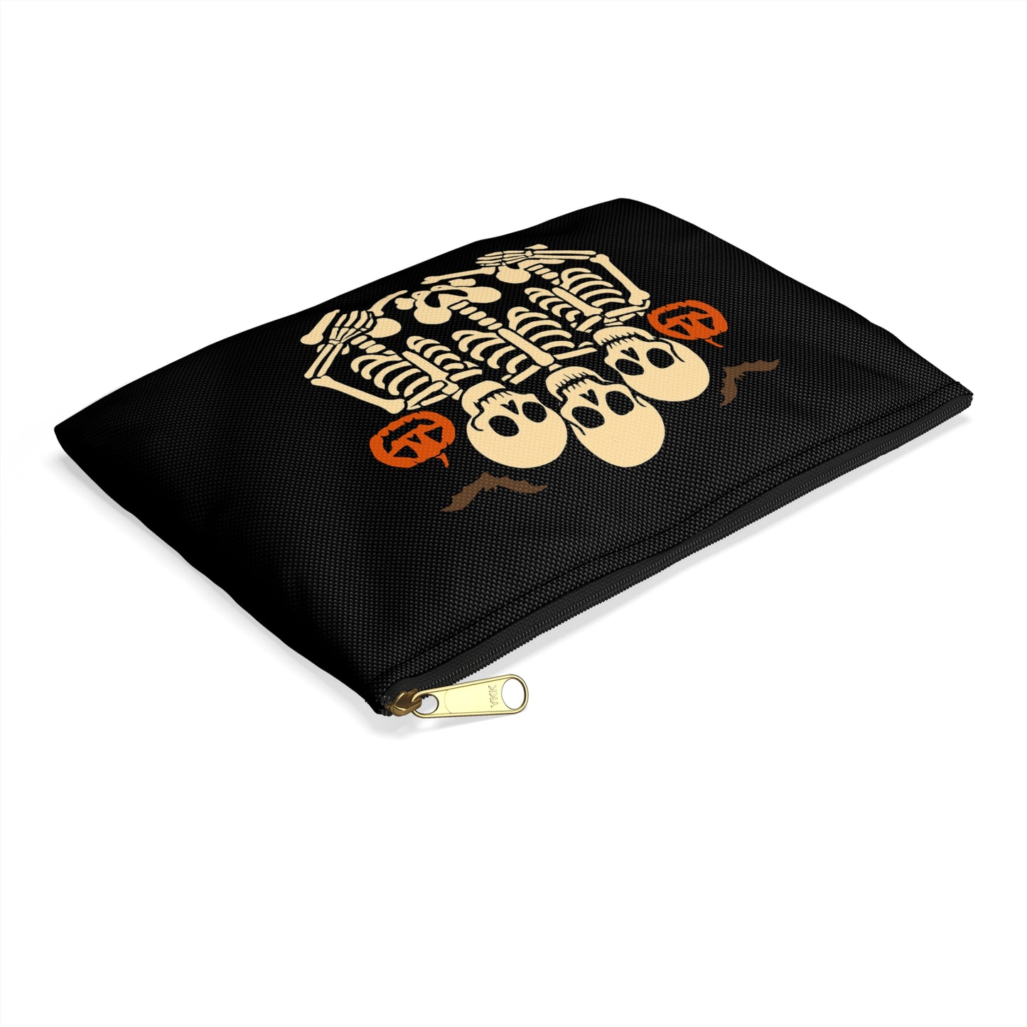 Throuple Hug Skeleton Halloween Accessory Pouch β Funny Skeleton Design for Trick-or-Treating, Party Essentials & Spooky Gifts