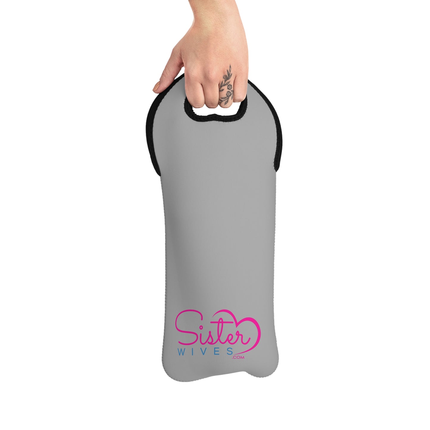 Grey Sister Wives Wine Tote Bag | Fun Gift for Wine Lovers, Bachelorette Parties, Weddings, Sisterwife Celebrations, Personalized Wine Carrier