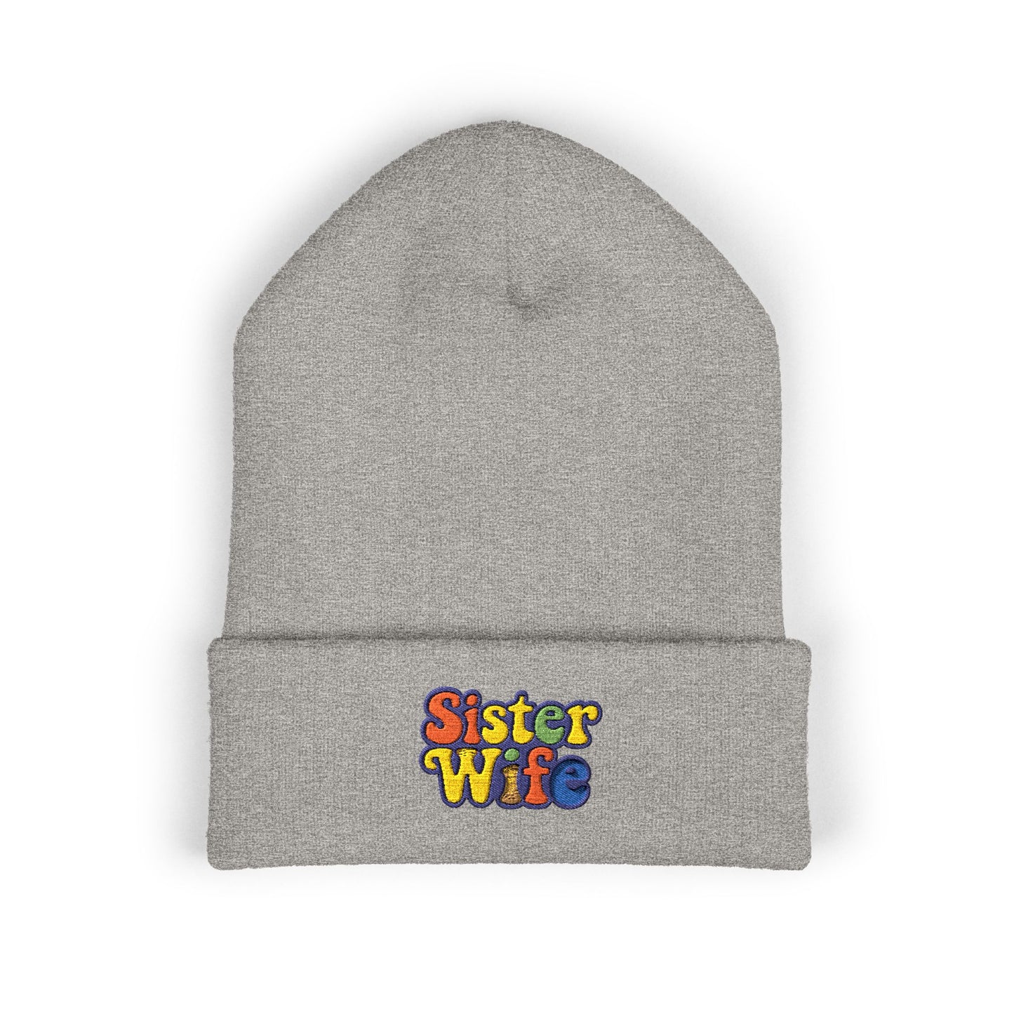 Embroidered Sister Wife Beanie || Cozy Winter Hat || Perfect Gift for Her || Unique Birthday Present || Warm Knit Cap
