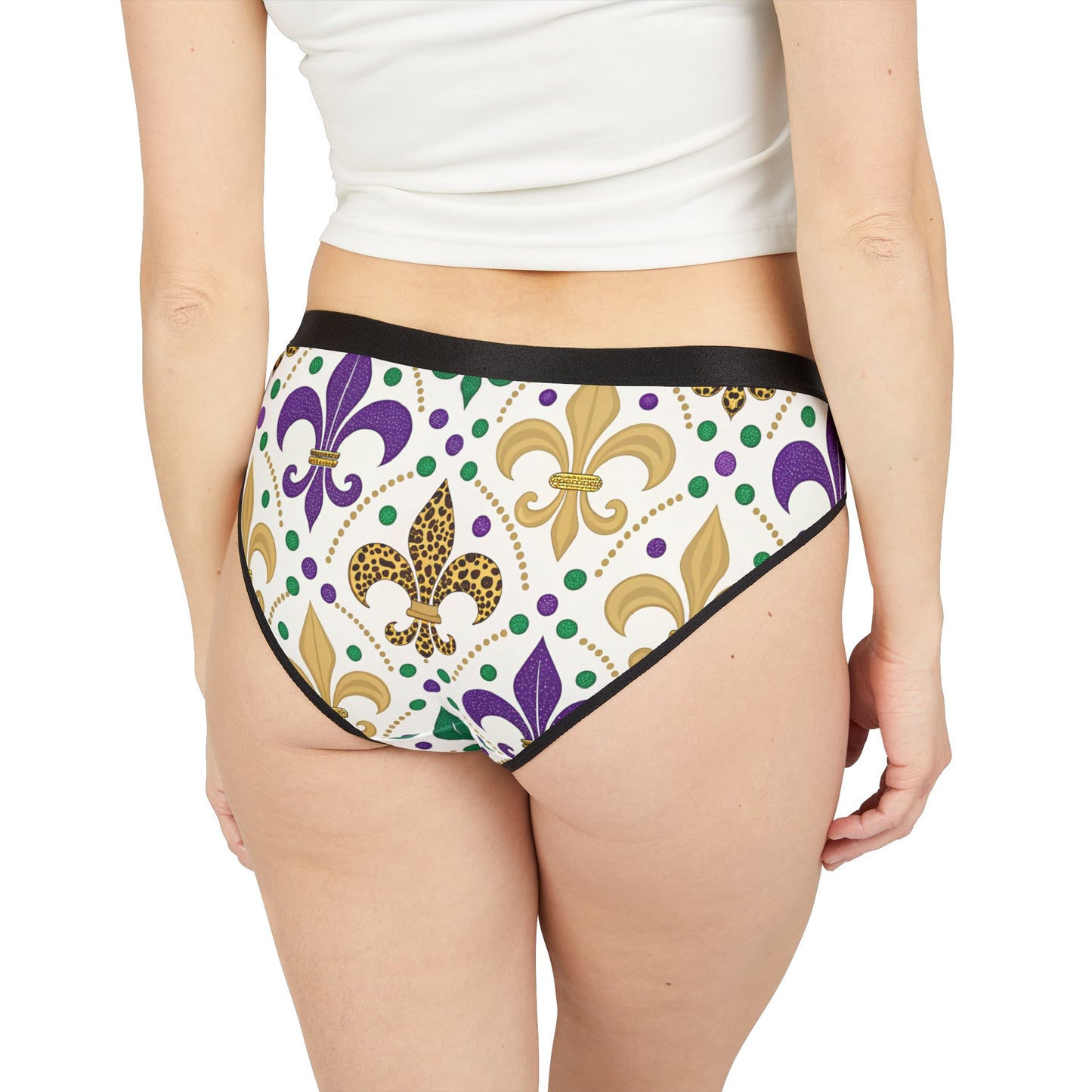 Mardi Gras Print Ladies Panties | Matching Couple & Throuple Polyamory Underwear