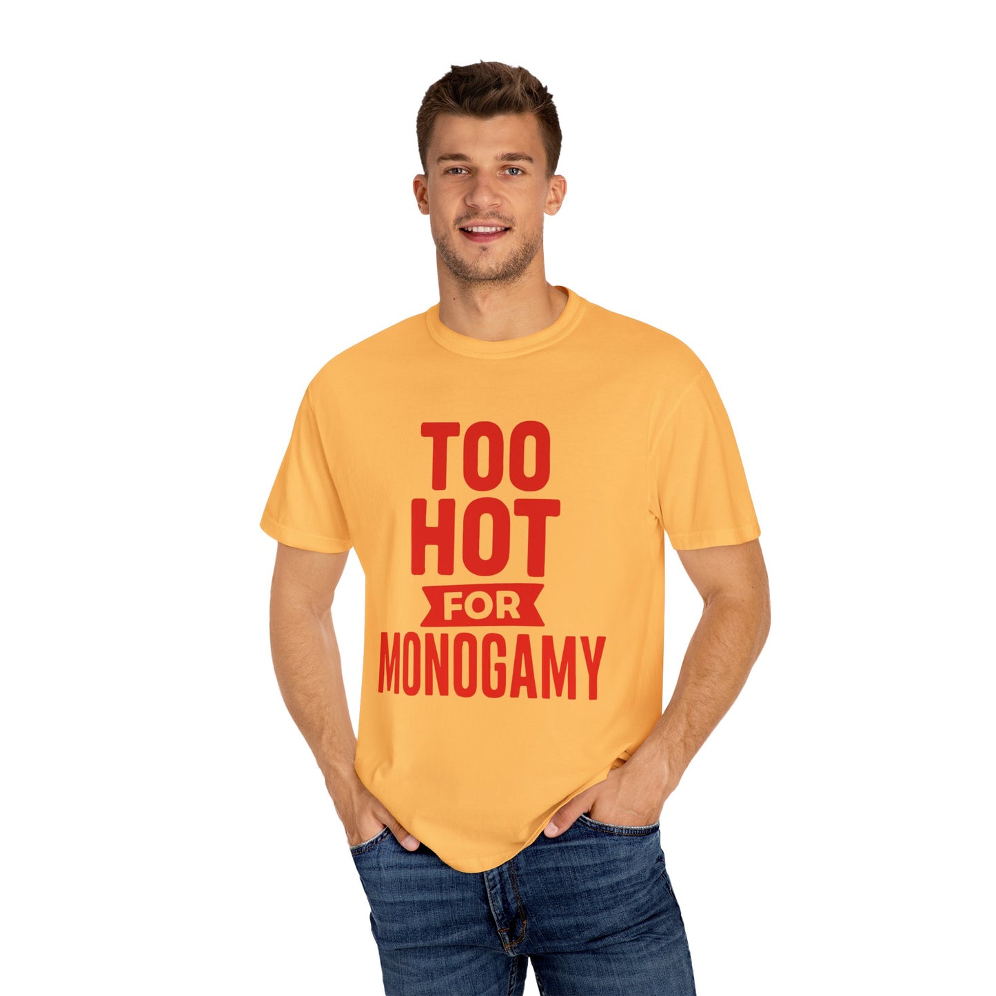 Too Hot for Monogamy LGBTQIA Shirt, Polyamory Pride T-Shirt, Polyamorous Gay Throuple Tee, Gift for Queer Swingers, Open Relationship Tshirt