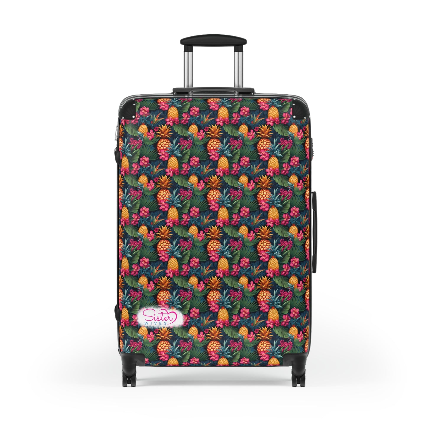SisterWives Tropical Pineapple Suitcase - Luggage, Travel Gear, Vacation Essential, Summer Adventure Bag, Stylish Travel Accessory