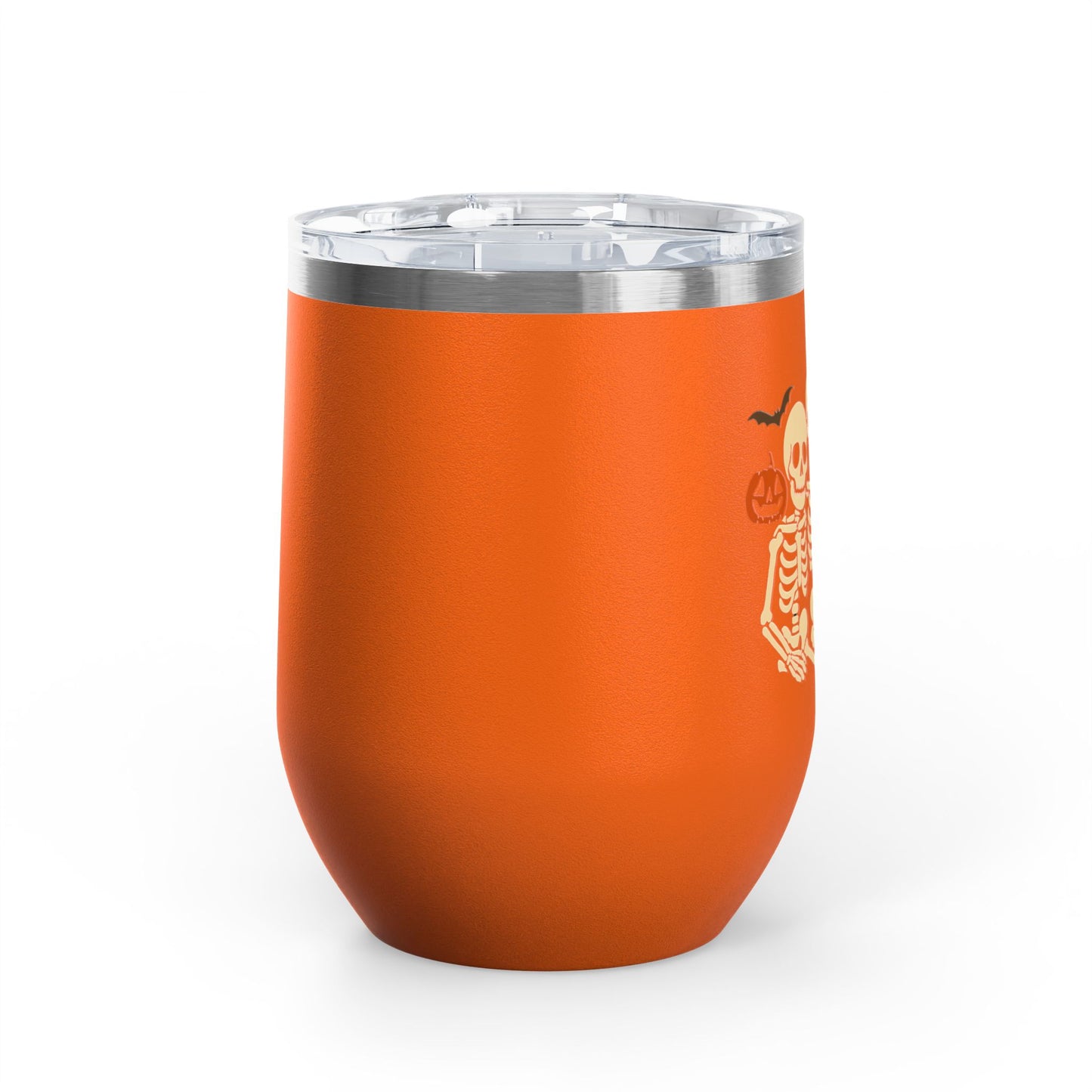 Halloween Skeleton Polyamory Wine Tumbler, Spooky Drinkware for Festive Parties, Perfect gift for wine lovers, Trick or Treat, Fall Celebrations