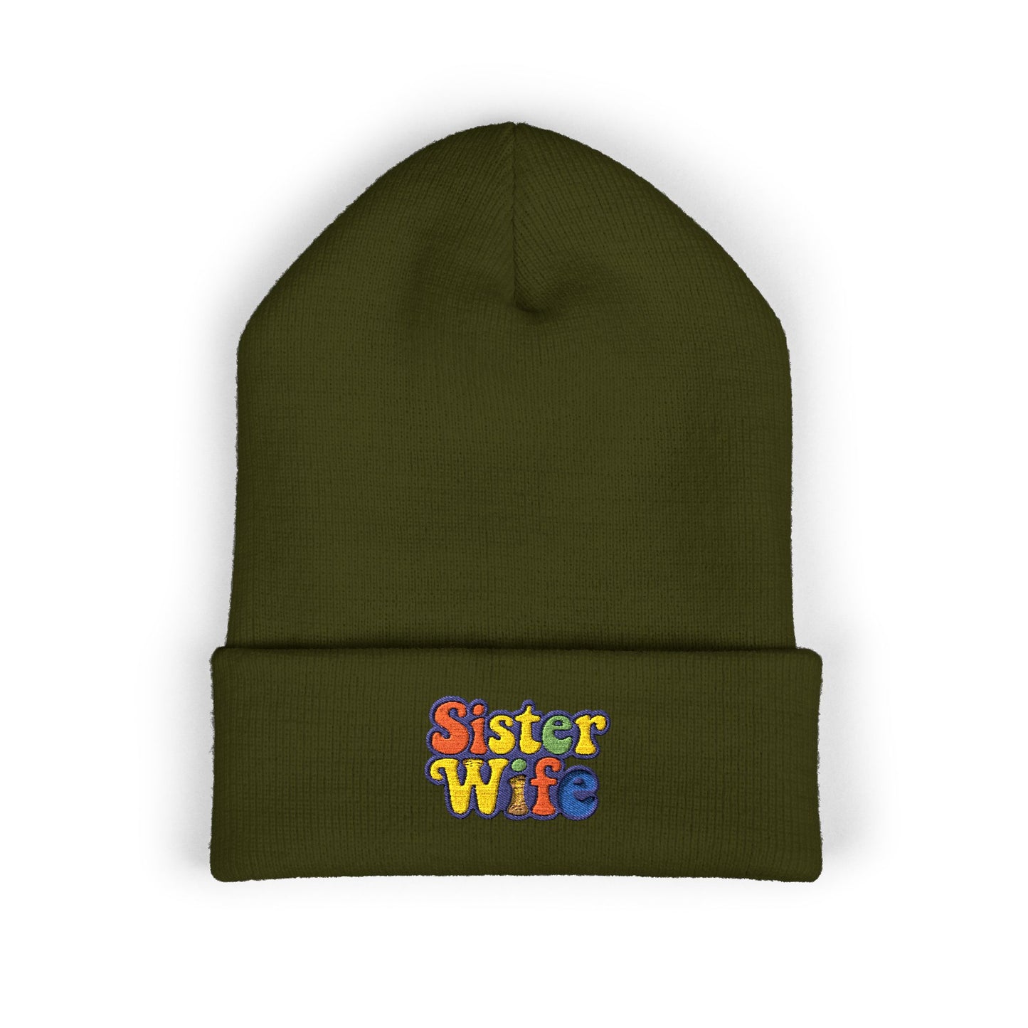 Embroidered Sister Wife Beanie || Cozy Winter Hat || Perfect Gift for Her || Unique Birthday Present || Warm Knit Cap