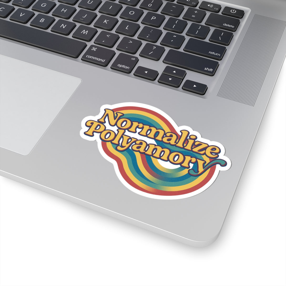 Normalize Polyamory Kiss-Cut Stickers - Colorful LGBTQ+ Pride Decals for Laptop, Journals, Bumper, Water Bottles, Gifts