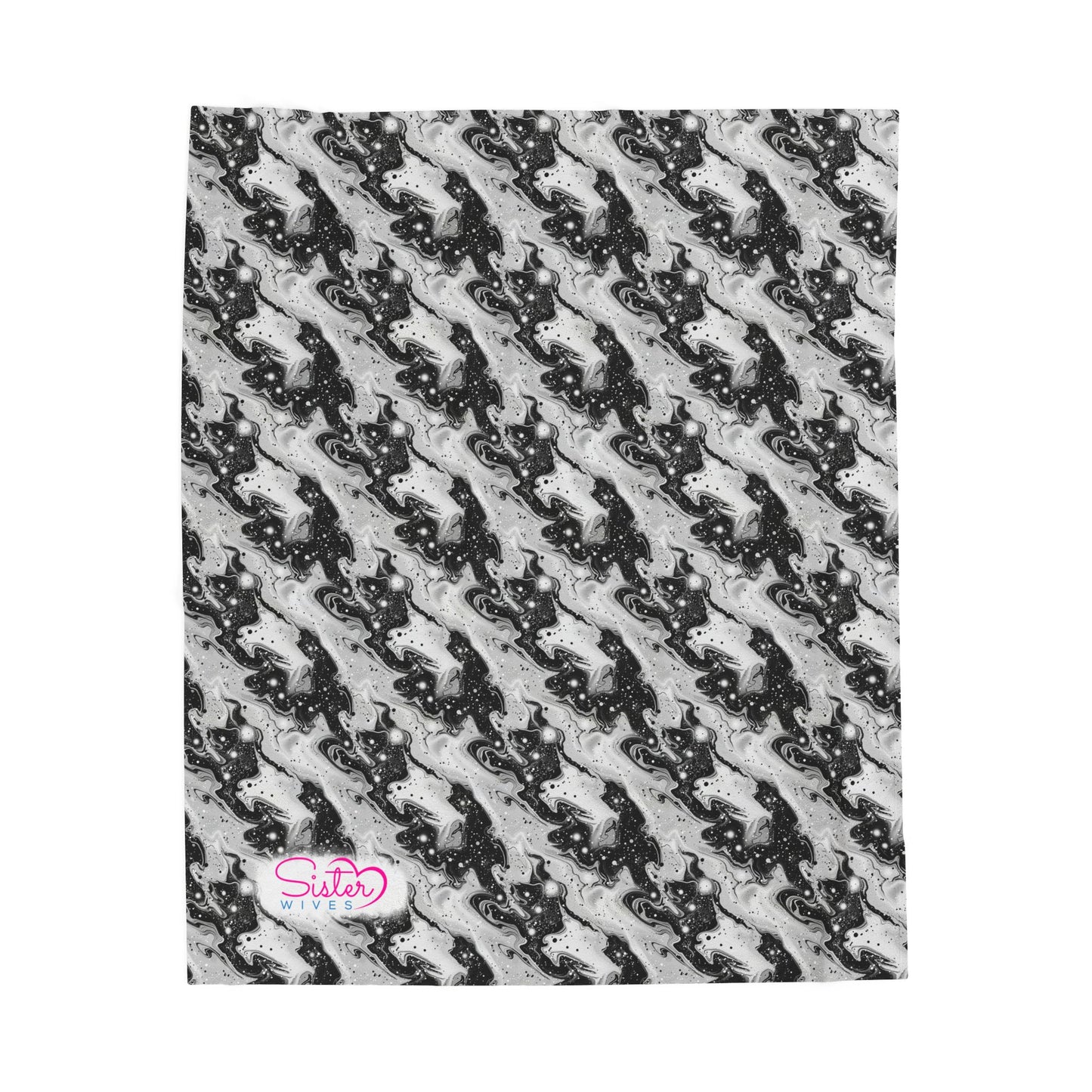 Sister Wives Black & White Cozy Velveteen Plush Blanket for Comfort & Warmth, Great for Home Decor, Gifts, Living Room, Couch, Bedroom
