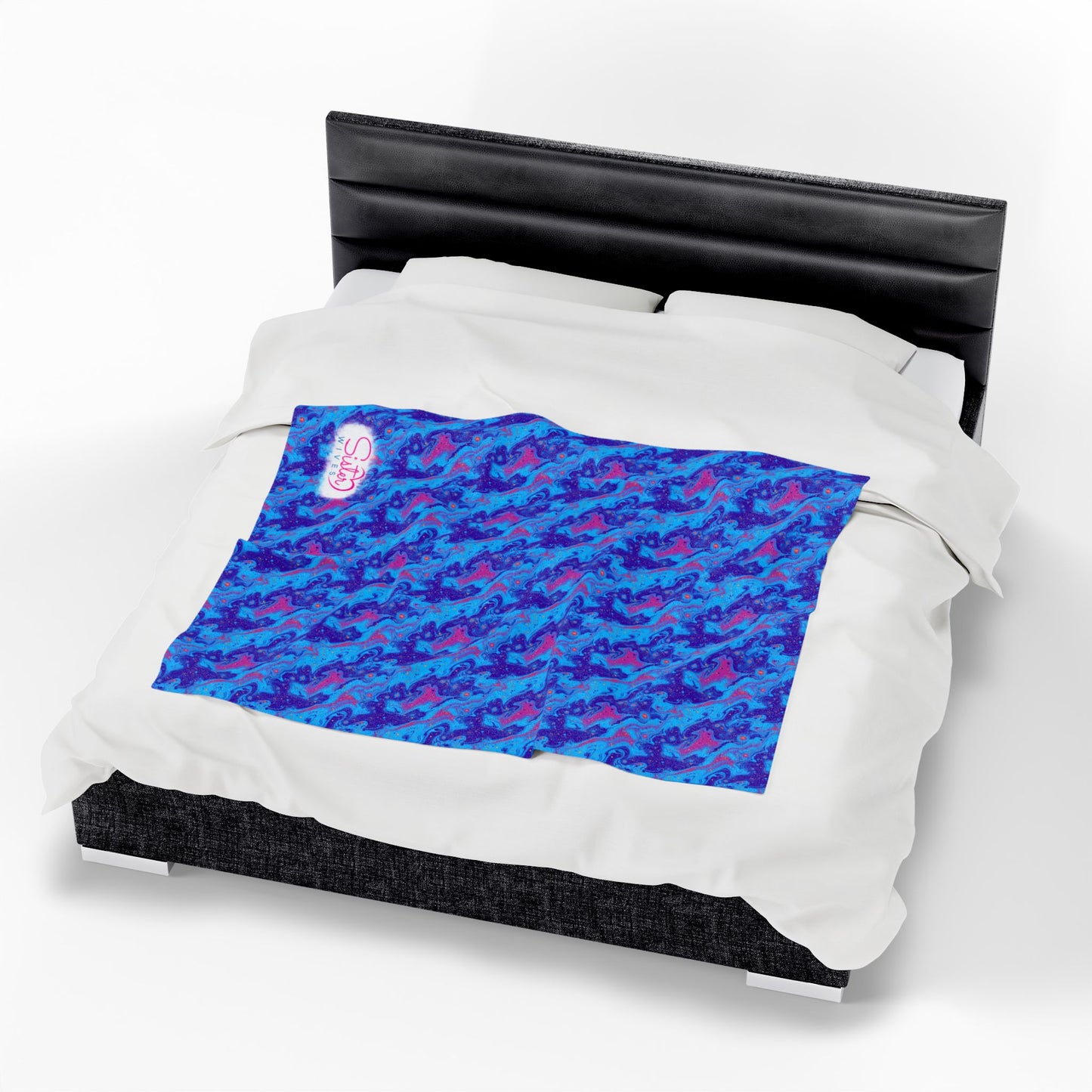 Sister Wives Blue Cozy Velveteen Plush Blanket for Comfort & Warmth, Great for Home Decor, Gifts, Living Room, Couch, Bedroom