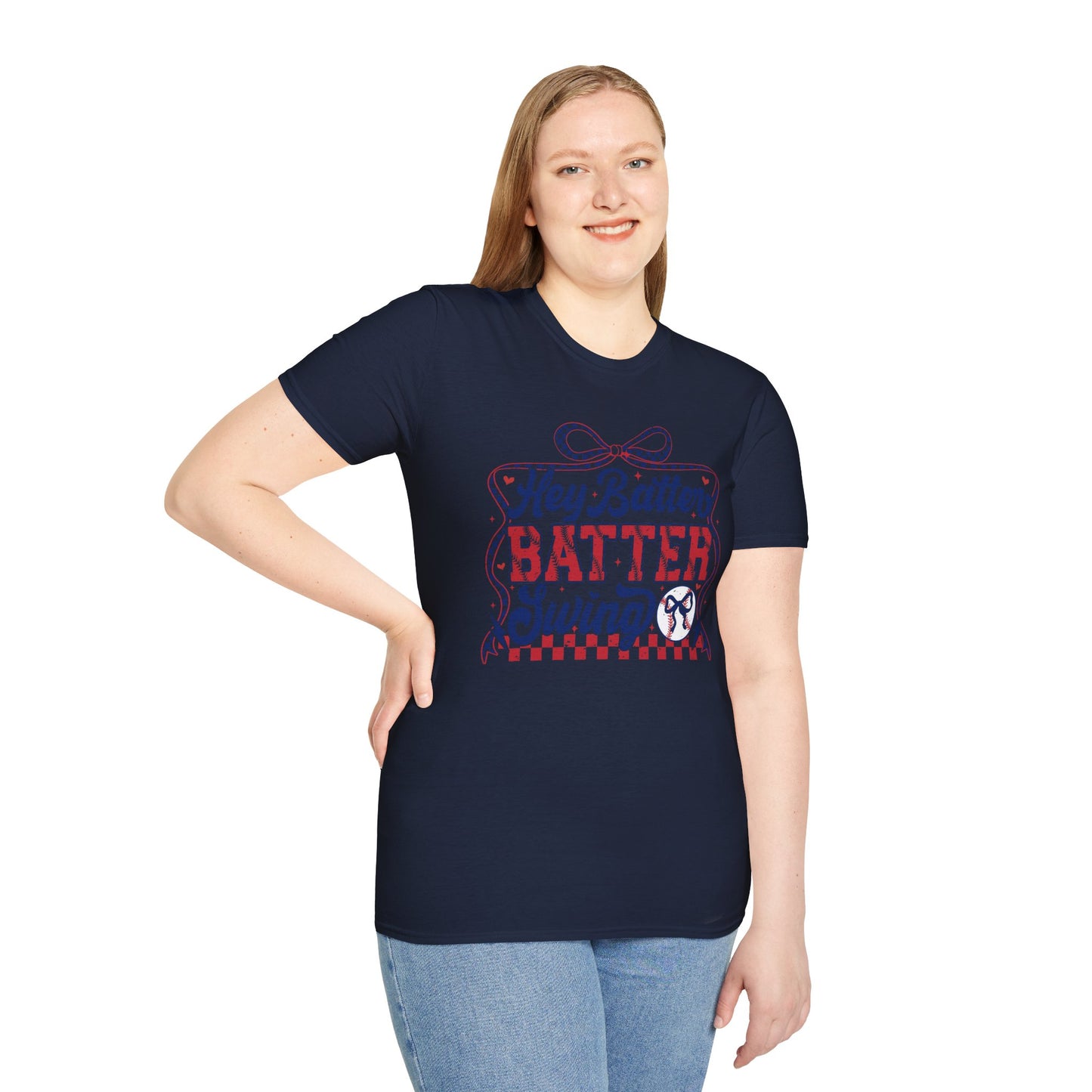 Hey Batter Batter Swing T-Shirt | Playful Swinger Humor Tee | ENM & Polyamory Lifestyle Apparel