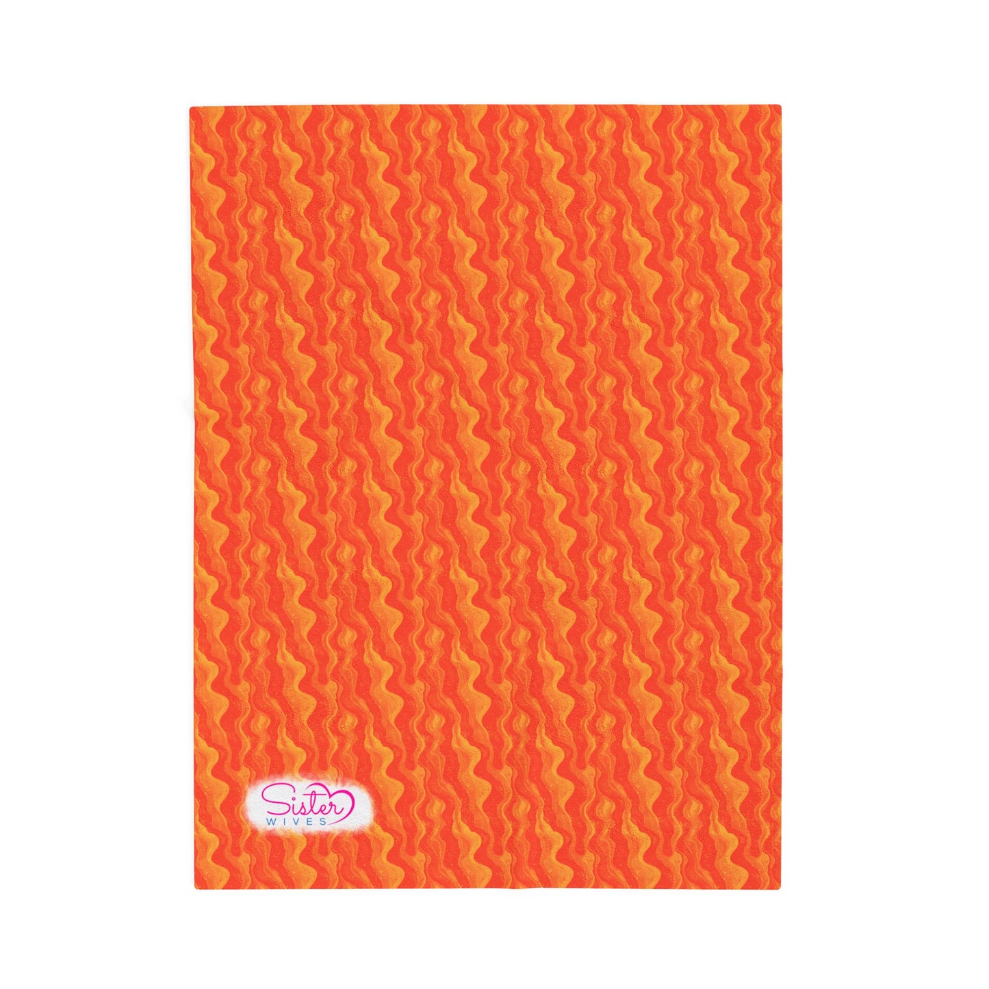 Sister Wives Orange Oil Slick Cozy Velveteen Plush Blanket for Comfort & Warmth, Great for Home Decor, Gifts, Living Room, Couch, Bedroom