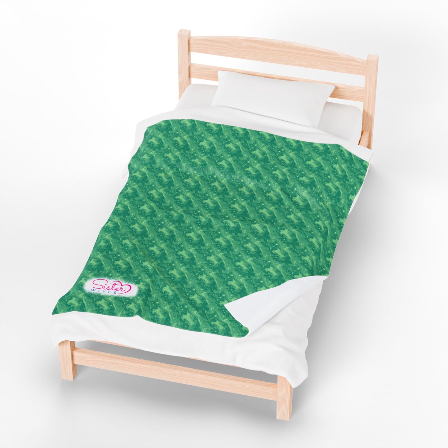 Sister Wives Green Oil Slick Cozy Velveteen Plush Blanket for Comfort & Warmth, Great for Home Decor, Gifts, Living Room, Couch, Bedroom