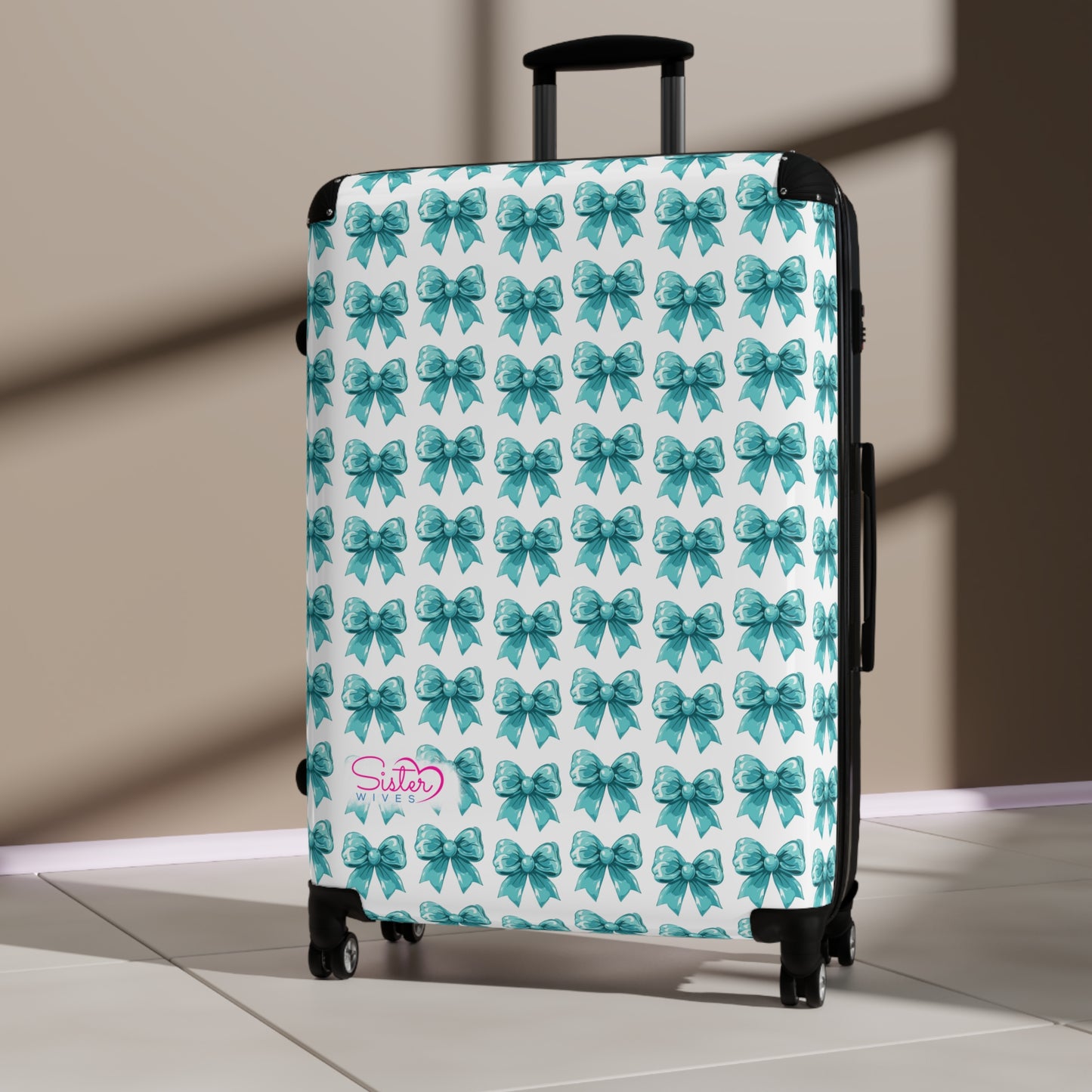 Coquette Blue Bows Sisterwives Suitcase - Luggage, Travel Gear, Vacation Essential, Summer Adventure Bag, Stylish Travel Accessory