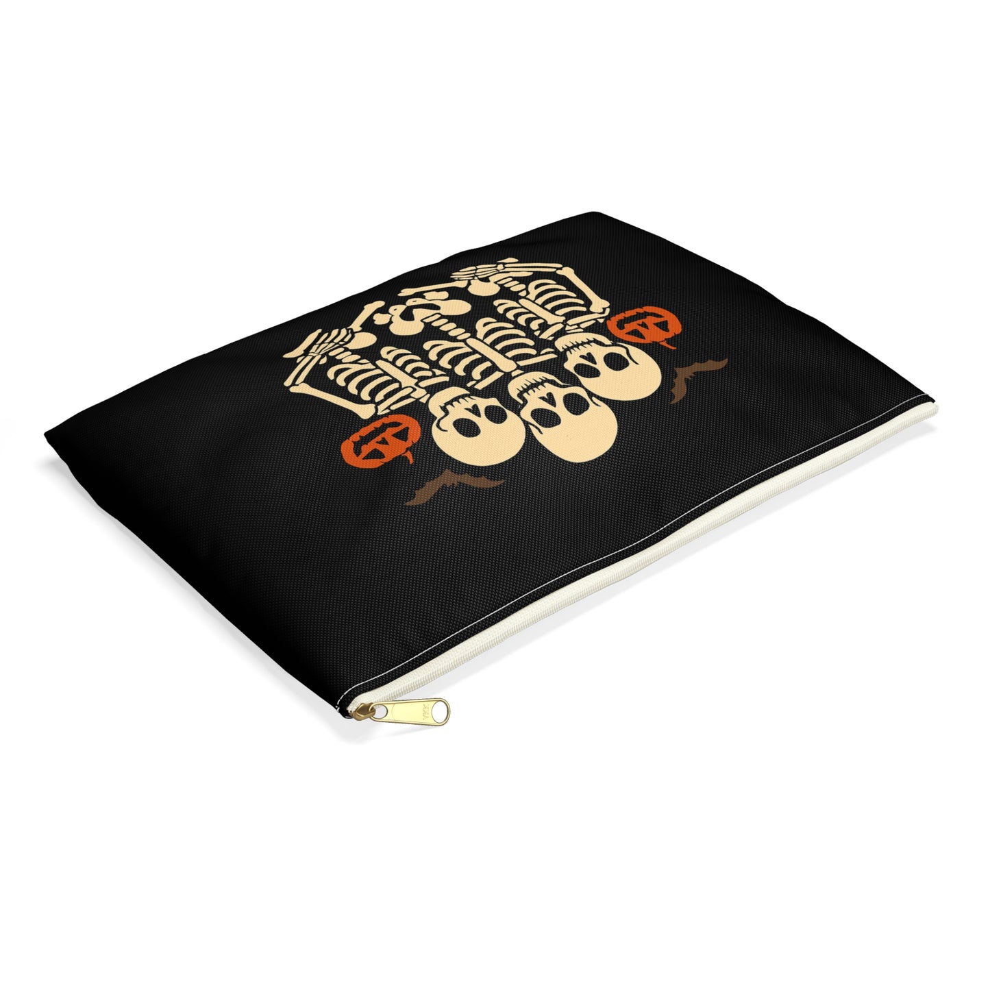 Throuple Hug Skeleton Halloween Accessory Pouch β Funny Skeleton Design for Trick-or-Treating, Party Essentials & Spooky Gifts