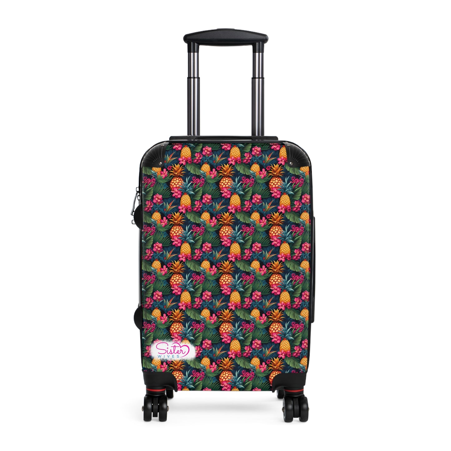 SisterWives Tropical Pineapple Suitcase - Luggage, Travel Gear, Vacation Essential, Summer Adventure Bag, Stylish Travel Accessory