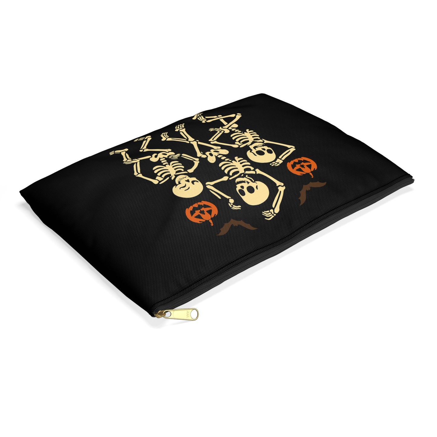 Throuple Skeleton Halloween Accessory Pouch β Funny Skeleton Design for Trick-or-Treating, Party Essentials & Spooky Gifts