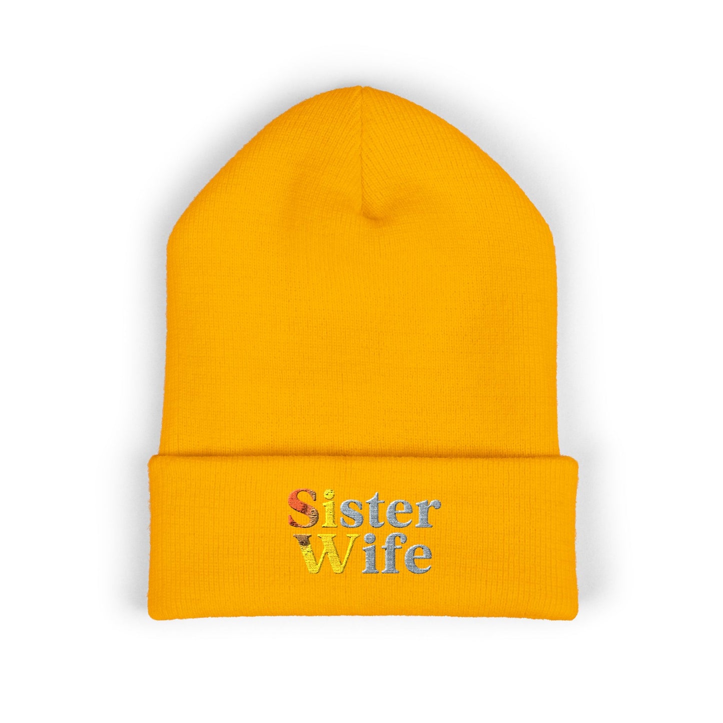 Embroidered Sister Wife Beanie || Cozy Winter Hat || Perfect Gift for Her || Unique Birthday Present || Warm Knit Cap