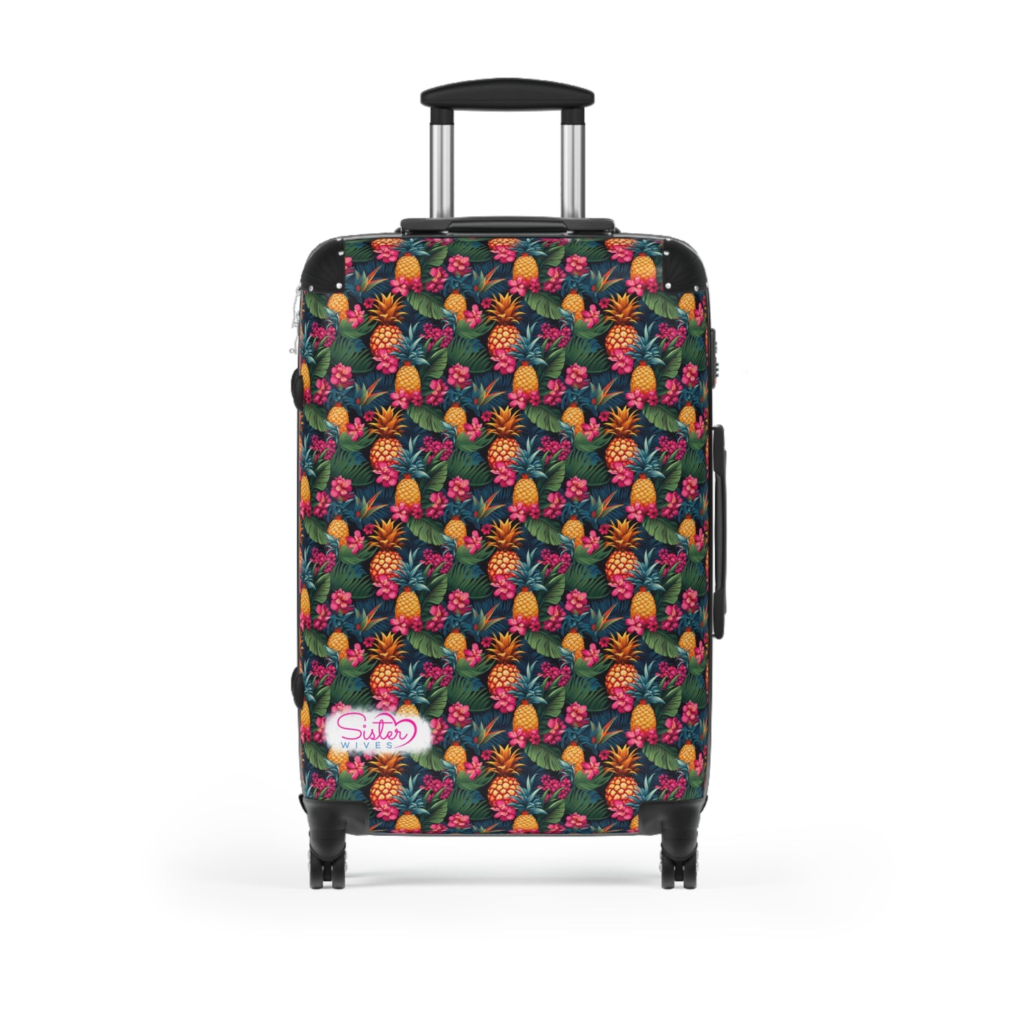 SisterWives Tropical Pineapple Suitcase - Luggage, Travel Gear, Vacation Essential, Summer Adventure Bag, Stylish Travel Accessory