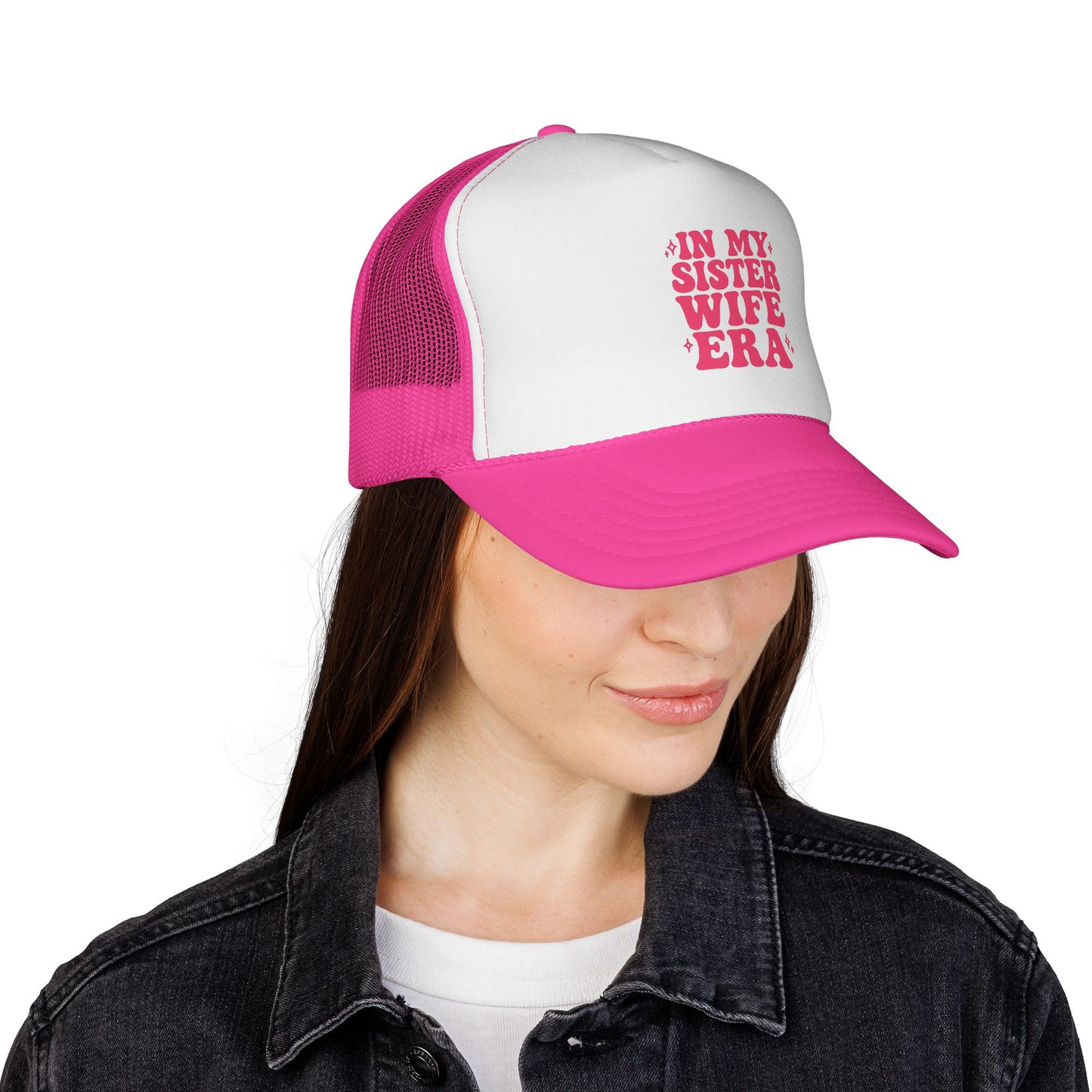 Pink In My Sisterwife Era Trucker Hat – Retro Mesh Cap, Adjustable Snapback