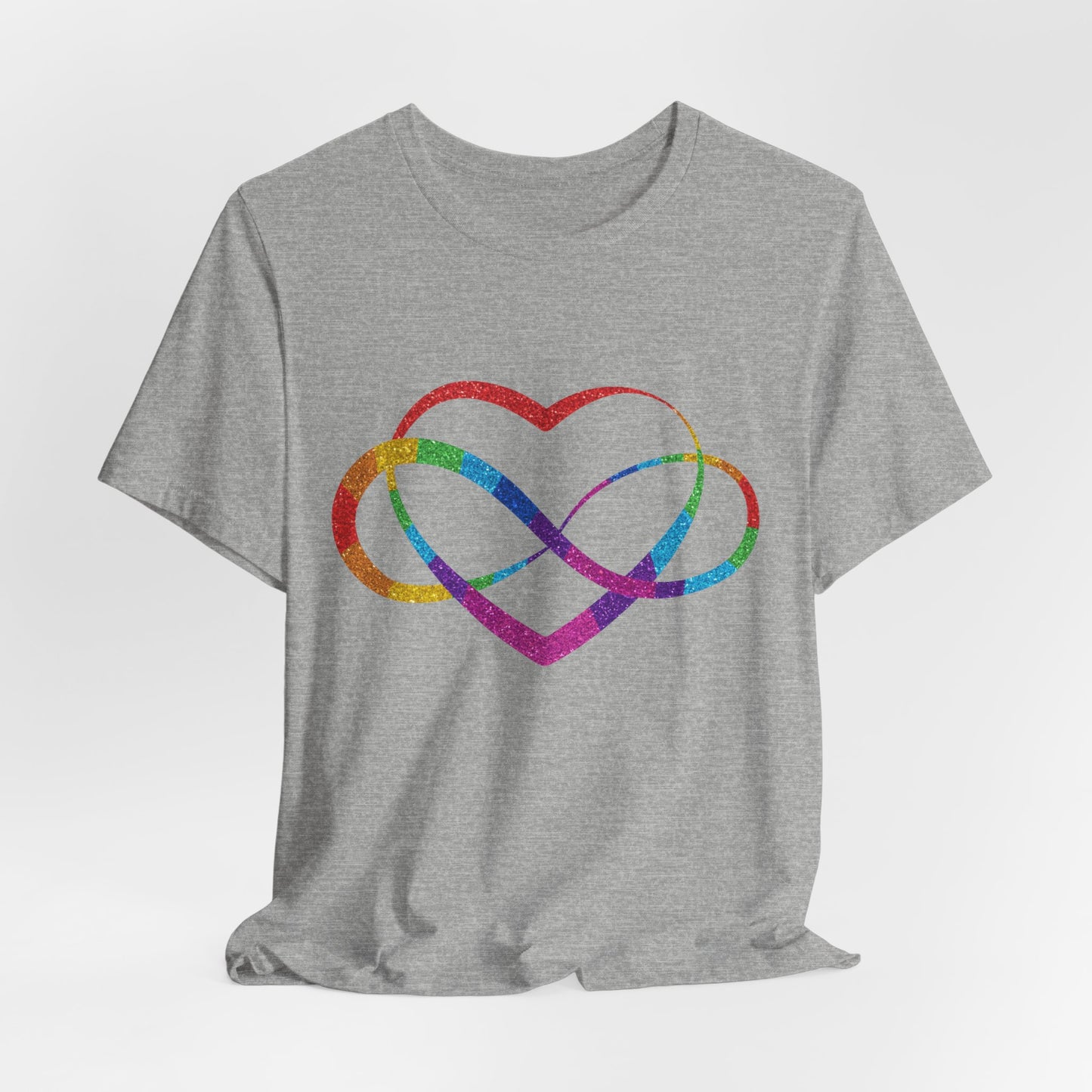 Polyamory Heart T-Shirt β Ethical Non-Monogamy Unisex Tee | Rainbow Poly Pride & Inclusive Love Shirt