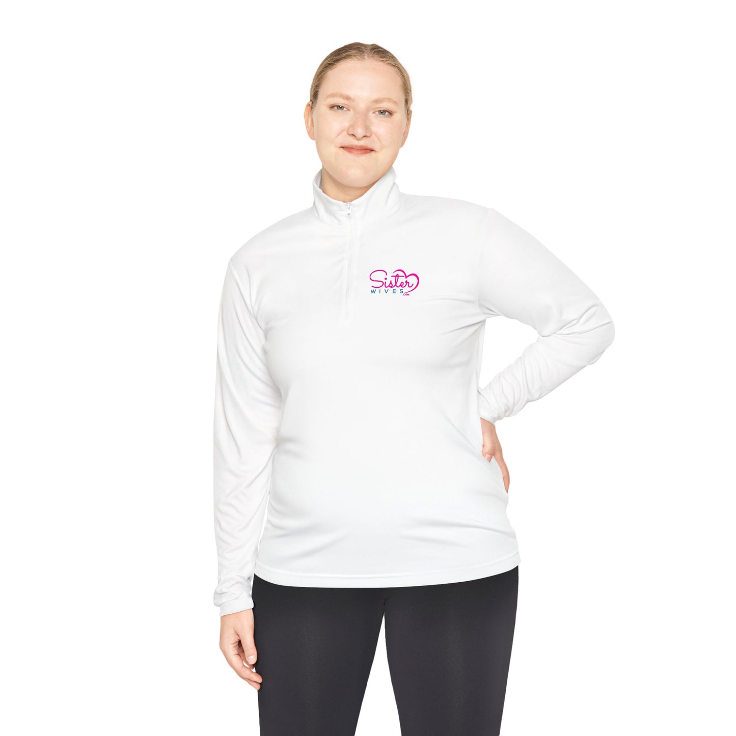 SisterWives Logo Stylish Unisex Quarter-Zip Pullover - Perfect for Casual Outings, Outdoor Activities, and Comfortable Layering, Gift for All
