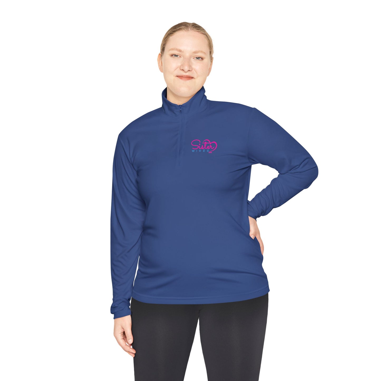 SisterWives Logo Stylish Unisex Quarter-Zip Pullover - Perfect for Casual Outings, Outdoor Activities, and Comfortable Layering, Gift for All