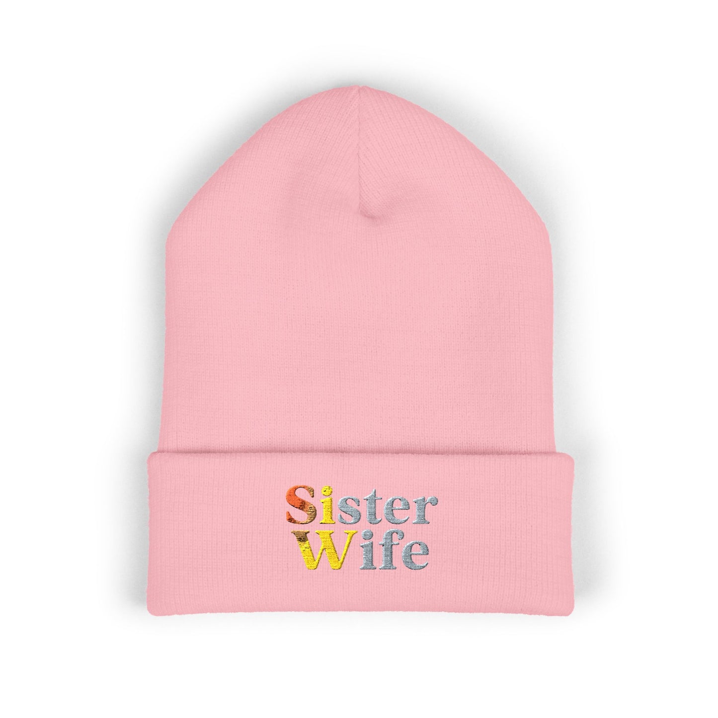 Embroidered Sister Wife Beanie || Cozy Winter Hat || Perfect Gift for Her || Unique Birthday Present || Warm Knit Cap