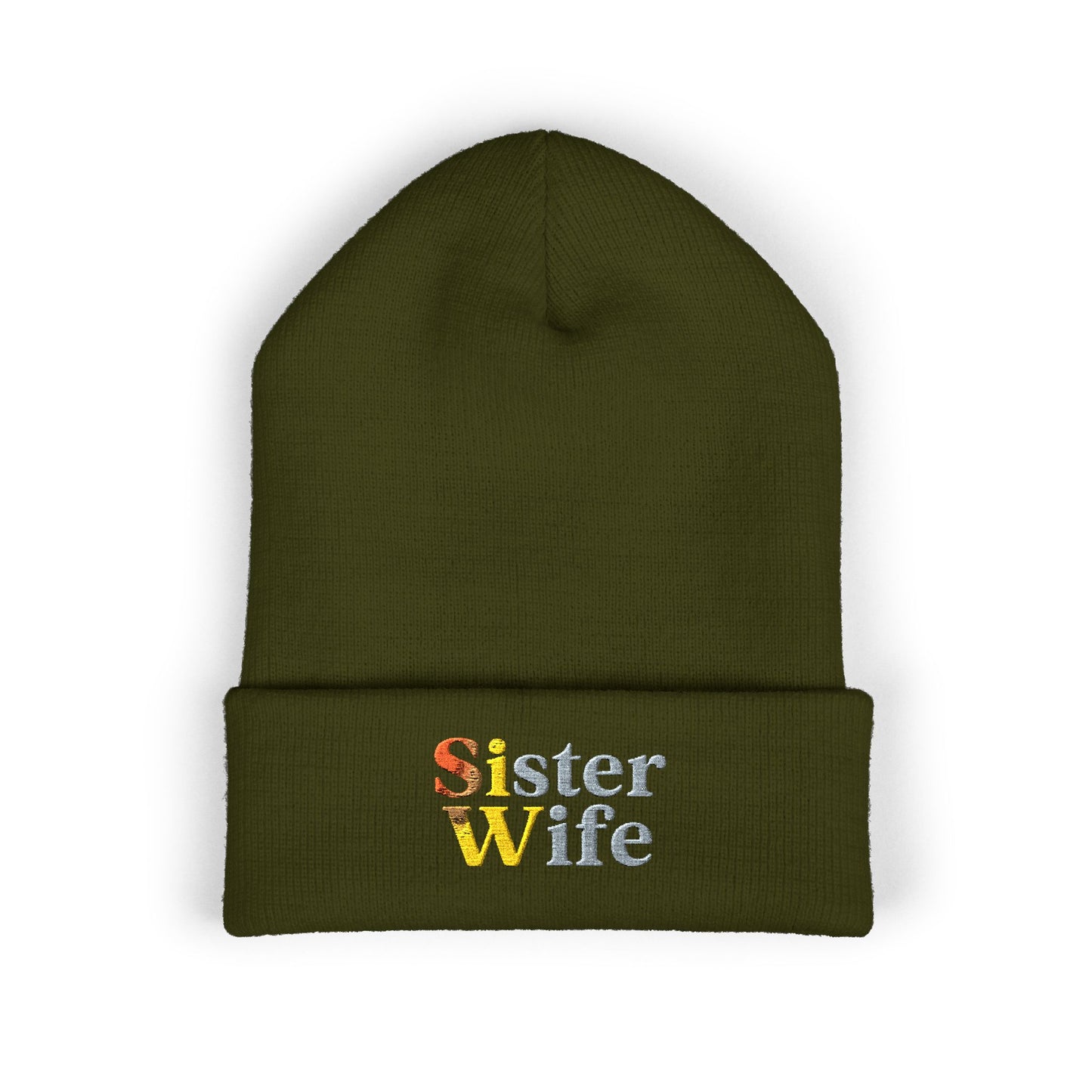 Embroidered Sister Wife Beanie || Cozy Winter Hat || Perfect Gift for Her || Unique Birthday Present || Warm Knit Cap