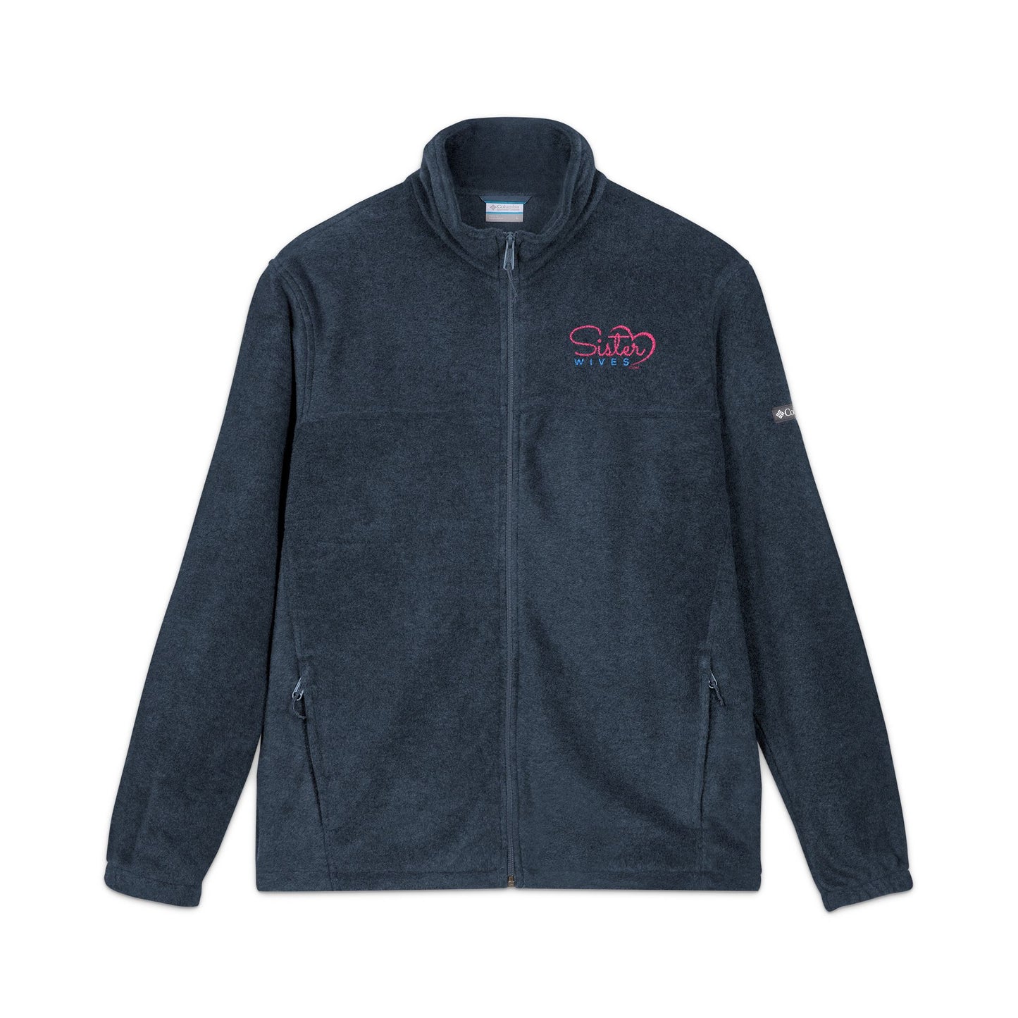 Sister Wives Logo Cozy Unisex Columbia Fleece Jacket - Embroidered Outdoor Layer, Perfect Gift for Hiking, Camping, and Everyday Wear