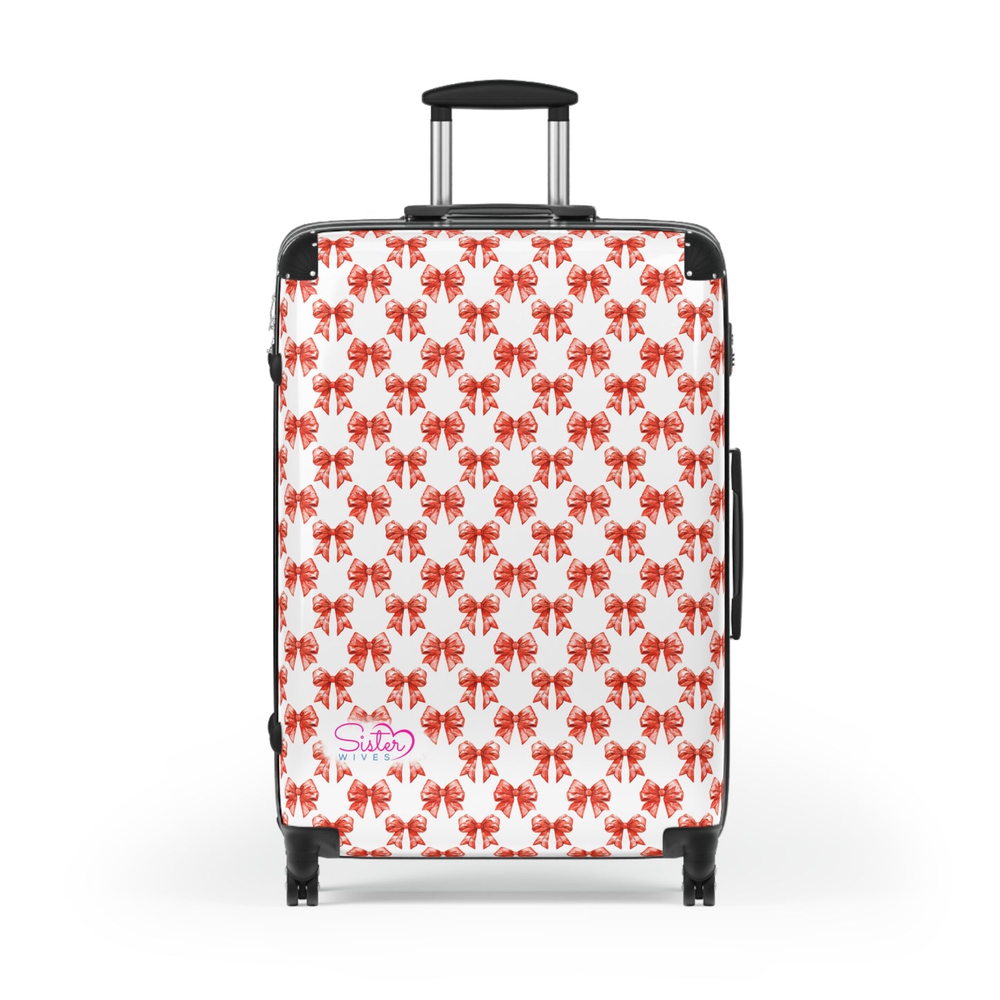 Coquette Red Bows Sisterwives Suitcase - Luggage, Travel Gear, Vacation Essential, Summer Adventure Bag, Stylish Travel Accessory