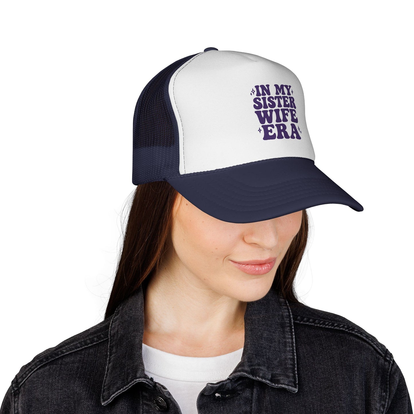 Purple In My Sisterwife Era Trucker Hat – Retro Mesh Cap, Adjustable Snapback