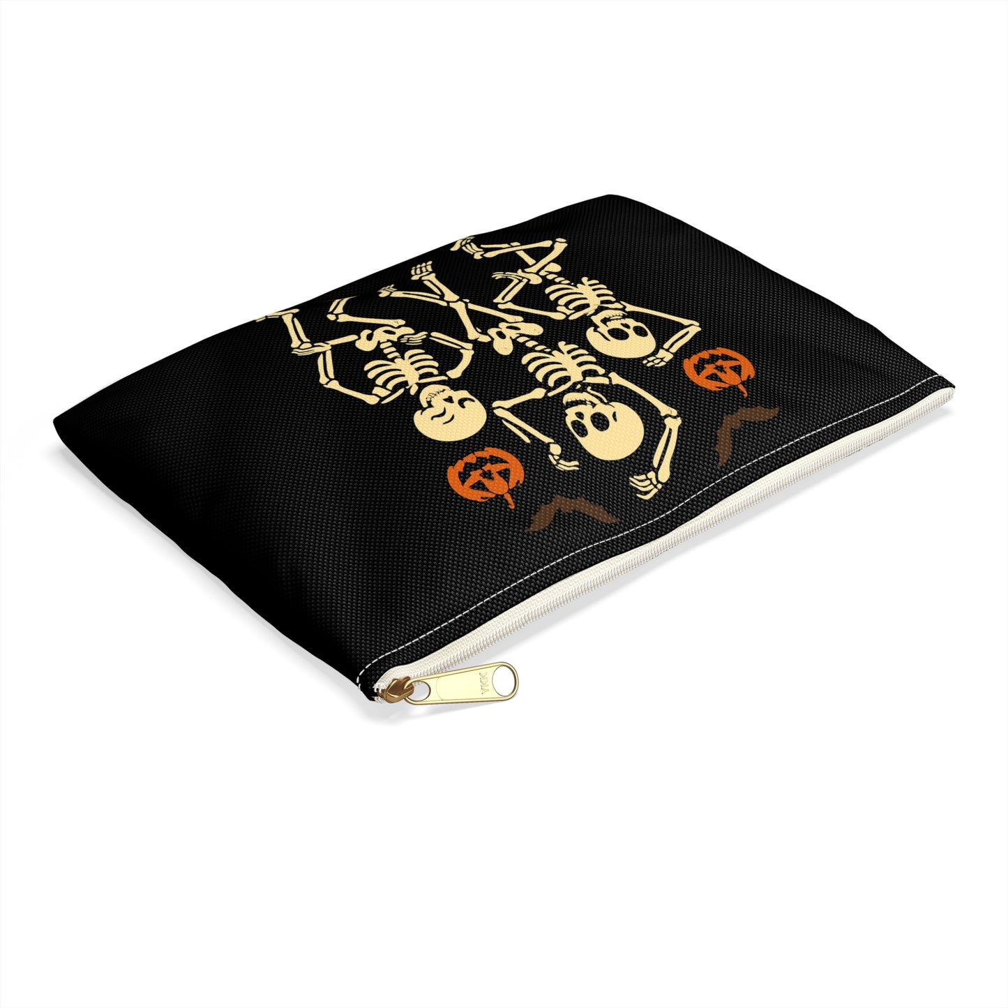 Throuple Skeleton Halloween Accessory Pouch β Funny Skeleton Design for Trick-or-Treating, Party Essentials & Spooky Gifts