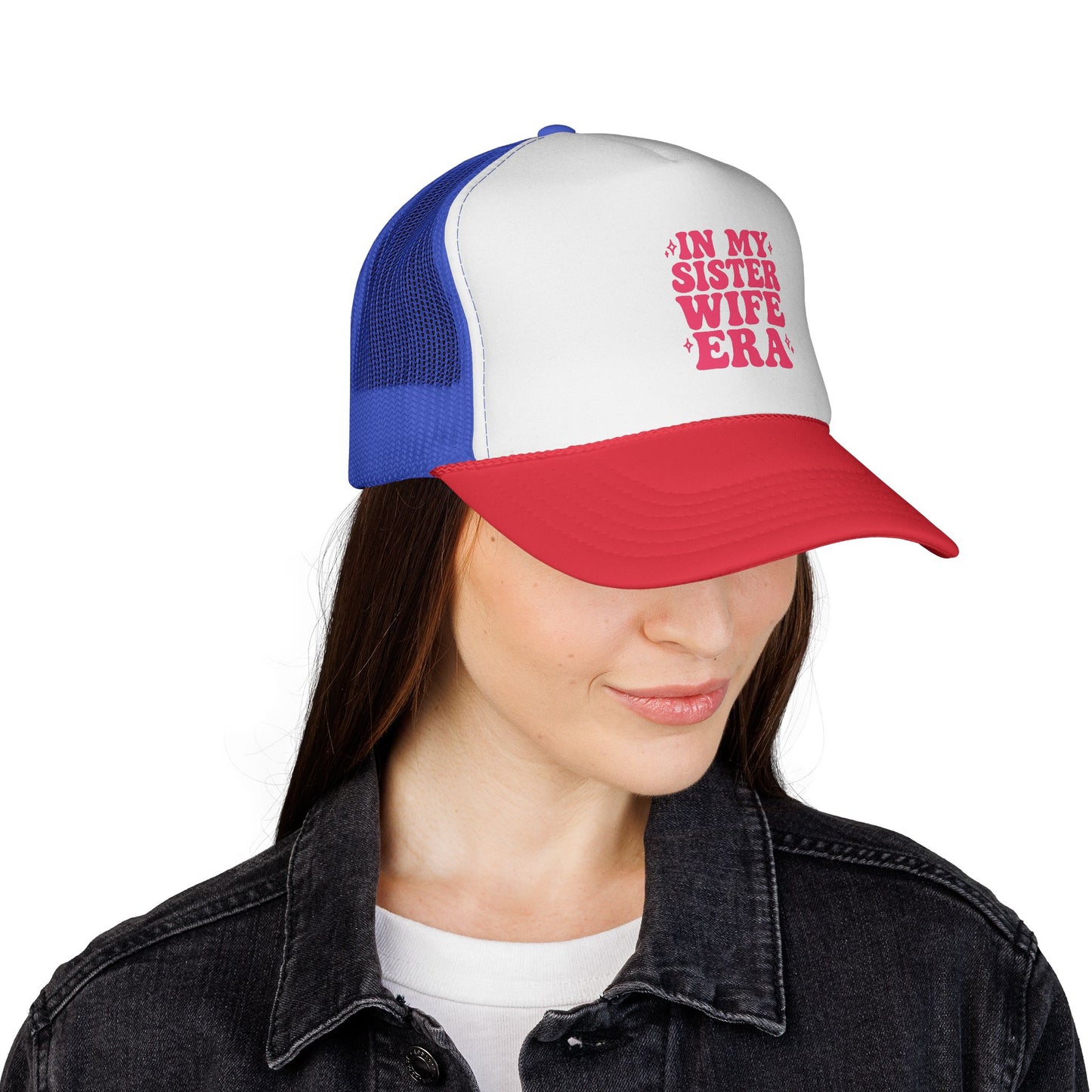 Pink In My Sisterwife Era Trucker Hat – Retro Mesh Cap, Adjustable Snapback