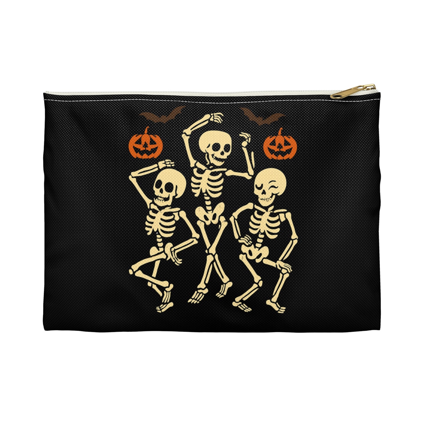Throuple Skeleton Halloween Accessory Pouch β Funny Skeleton Design for Trick-or-Treating, Party Essentials & Spooky Gifts