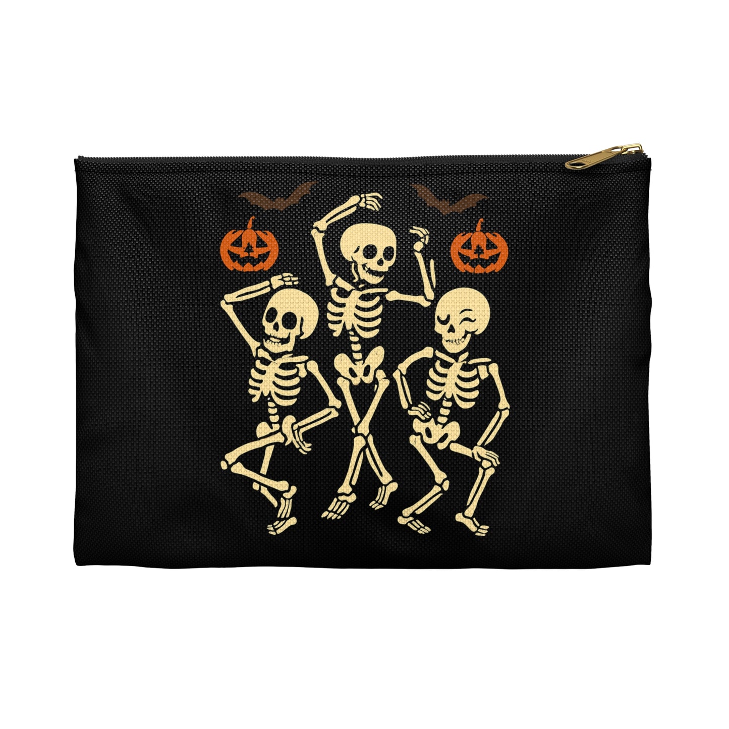 Throuple Skeleton Halloween Accessory Pouch β Funny Skeleton Design for Trick-or-Treating, Party Essentials & Spooky Gifts