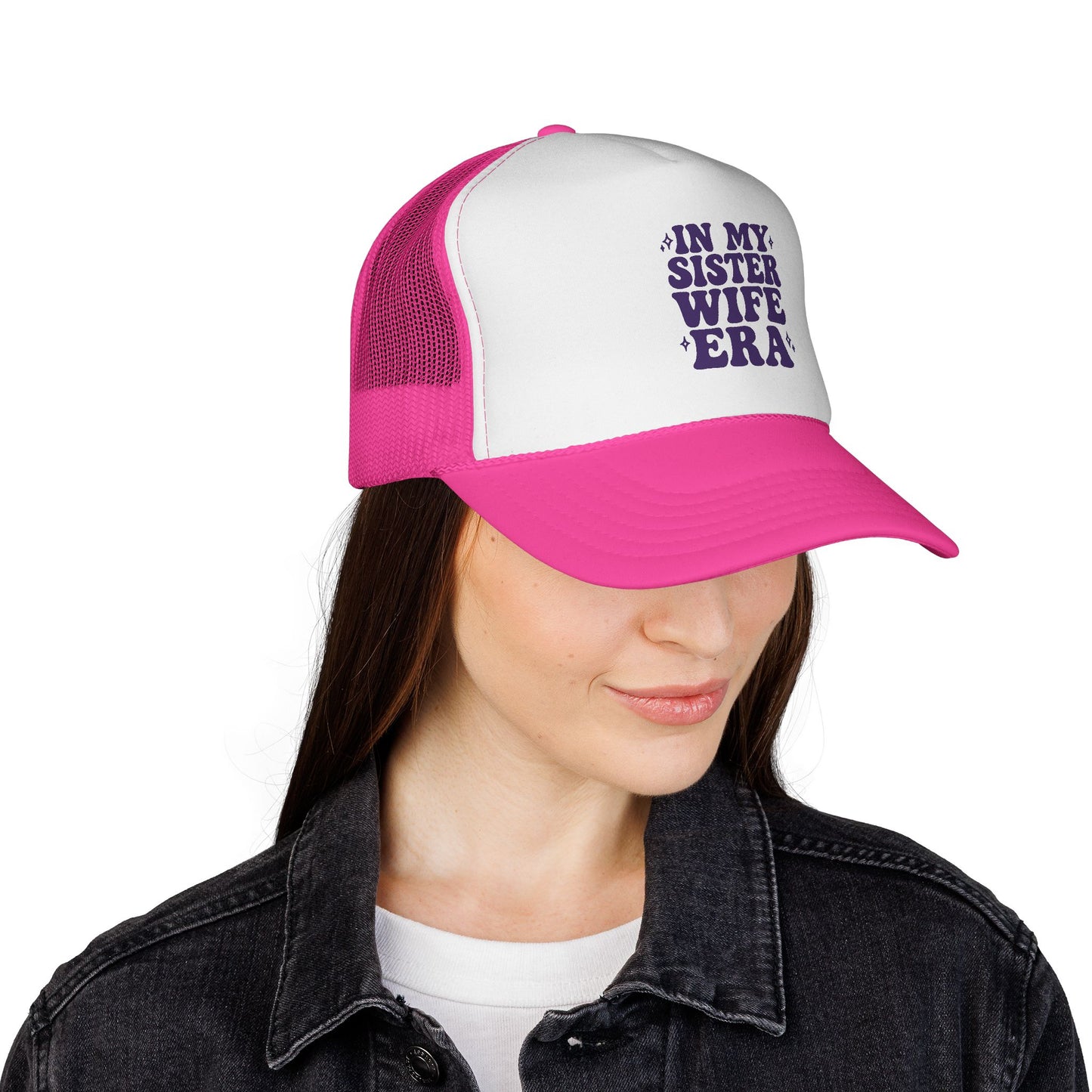 Purple In My Sisterwife Era Trucker Hat – Retro Mesh Cap, Adjustable Snapback