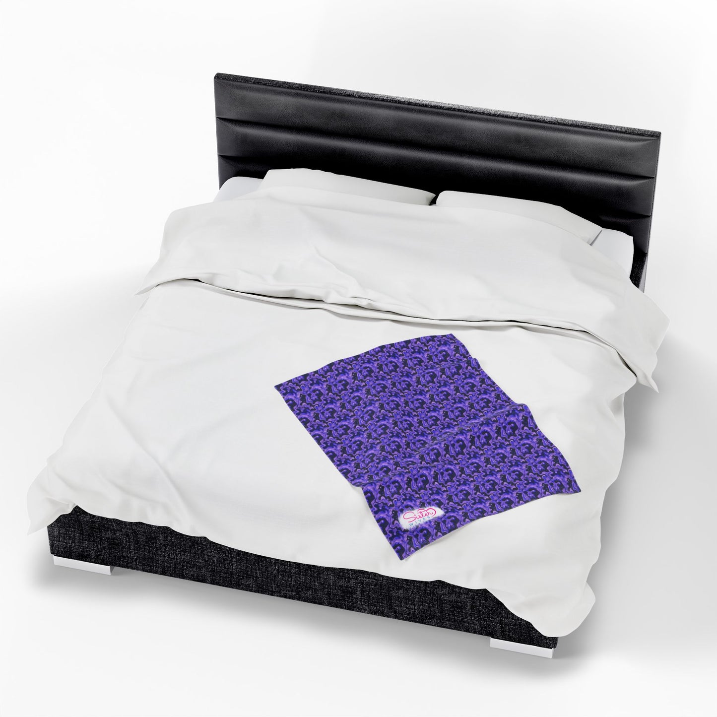Sister Wives Blue & Purple Oil Slick Cozy Velveteen Plush Blanket for Comfort & Warmth, Great for Home Decor, Gifts, Living Room, Couch, Bedroom