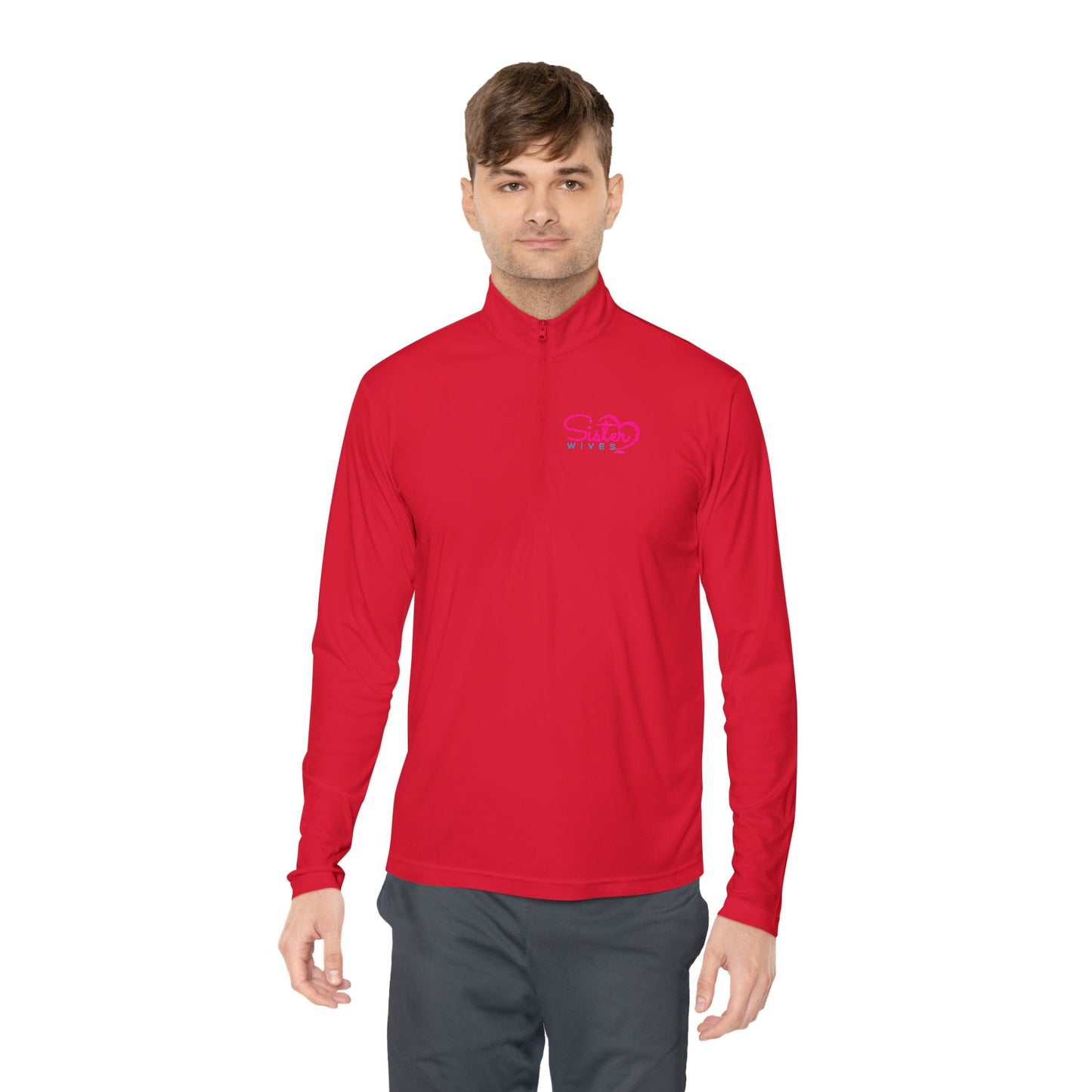 SisterWives Logo Stylish Unisex Quarter-Zip Pullover - Perfect for Casual Outings, Outdoor Activities, and Comfortable Layering, Gift for All