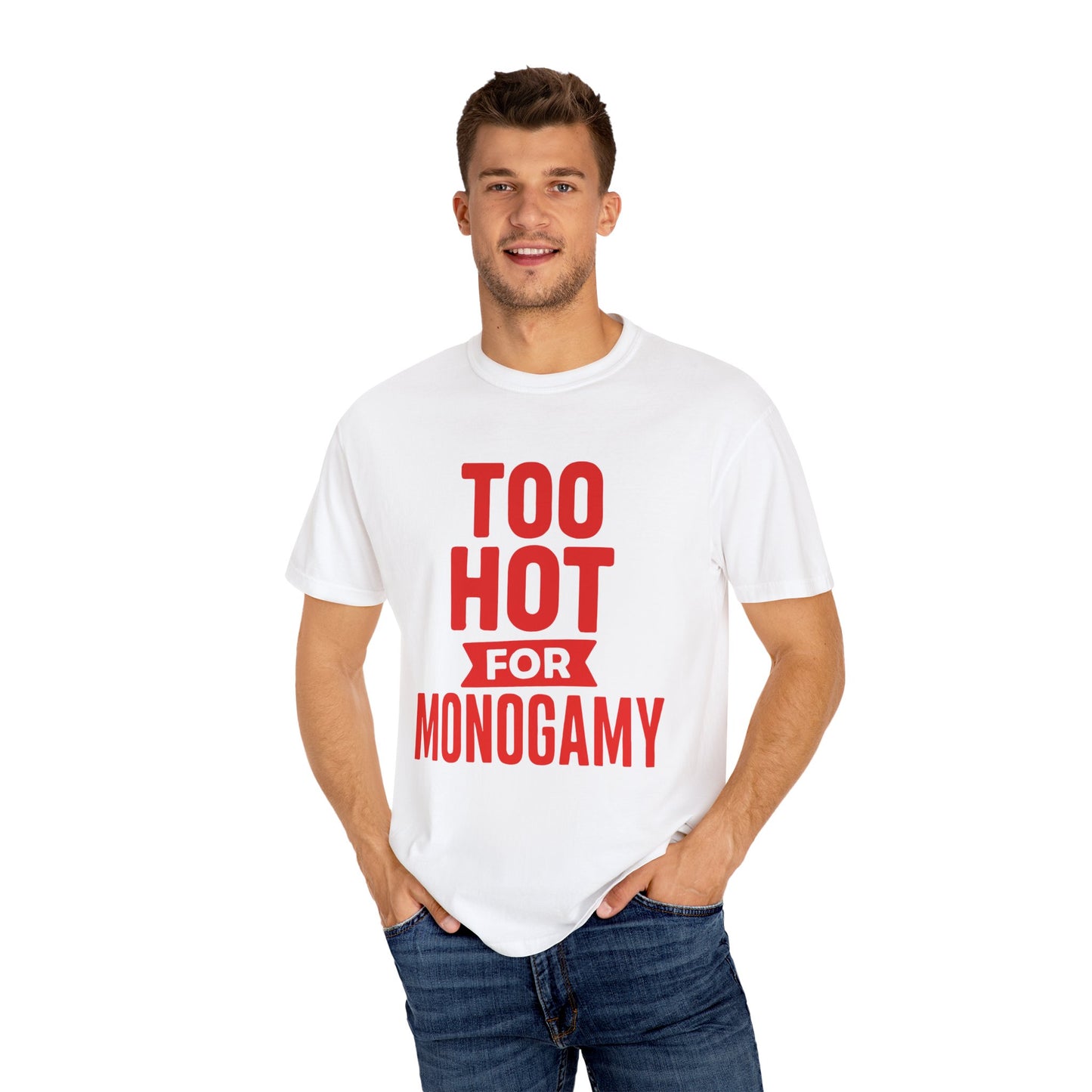 Too Hot for Monogamy LGBTQIA Shirt, Polyamory Pride T-Shirt, Polyamorous Gay Throuple Tee, Gift for Queer Swingers, Open Relationship Tshirt