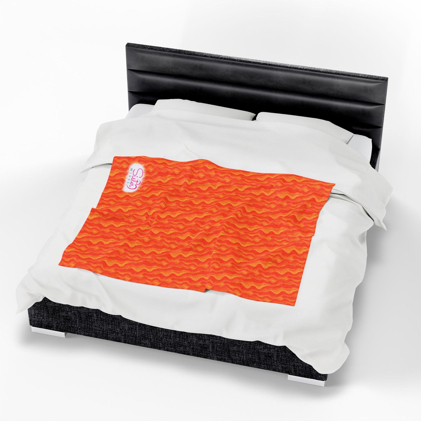 Sister Wives Orange Oil Slick Cozy Velveteen Plush Blanket for Comfort & Warmth, Great for Home Decor, Gifts, Living Room, Couch, Bedroom