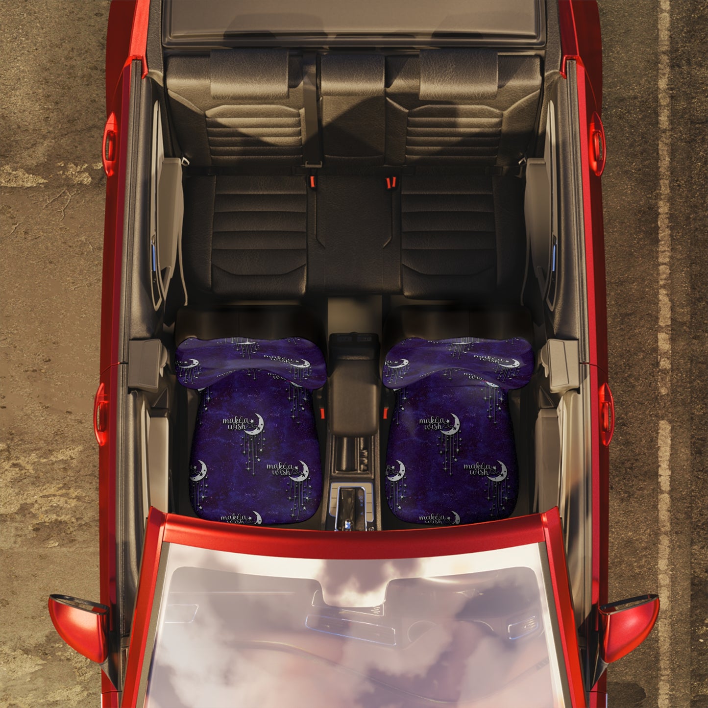 Celestial Polyamory Car Seat Covers – Astrology & Cosmic Interior Decor | ENM, Non-Monogamy & Pride-Friendly Auto Accessories