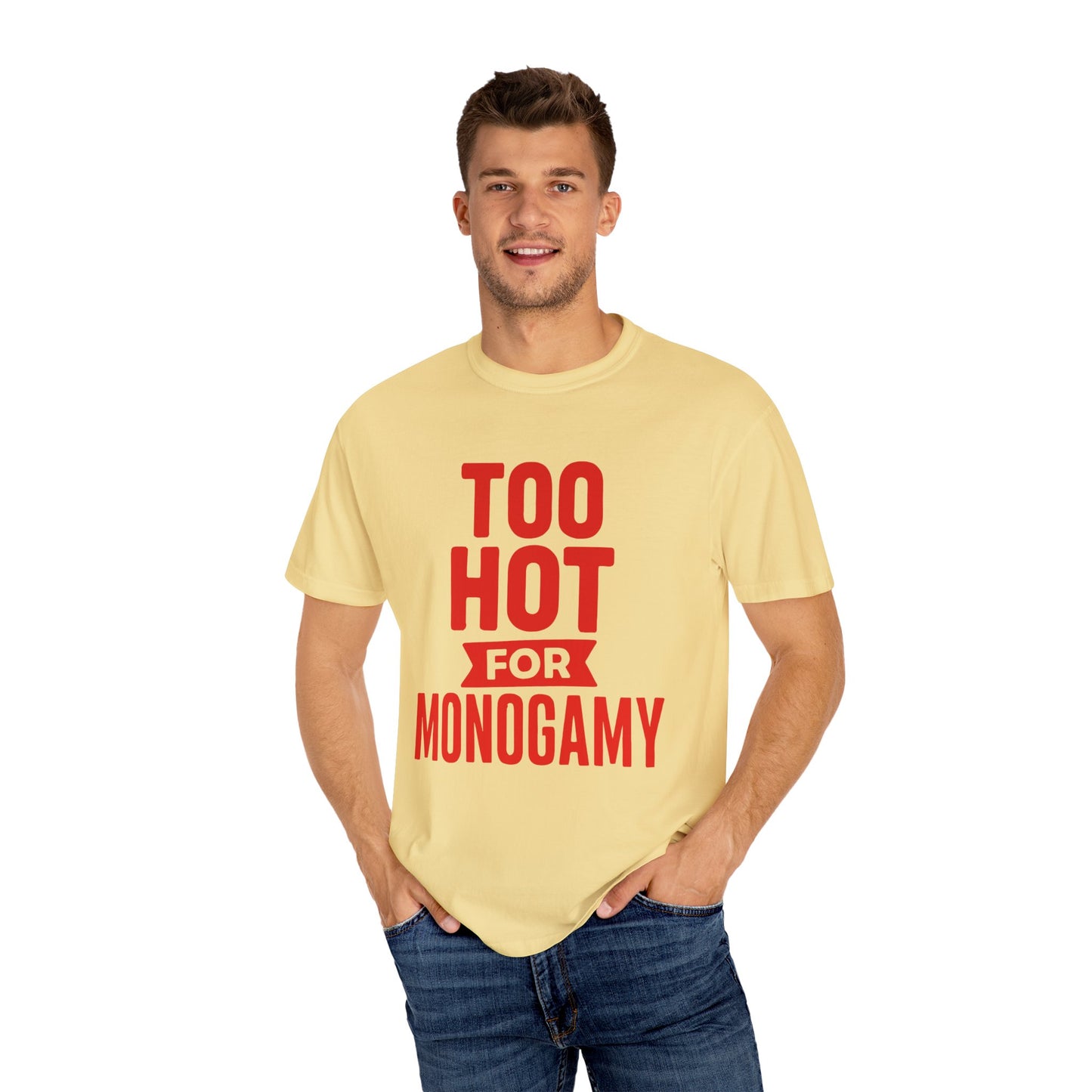 Too Hot for Monogamy LGBTQIA Shirt, Polyamory Pride T-Shirt, Polyamorous Gay Throuple Tee, Gift for Queer Swingers, Open Relationship Tshirt
