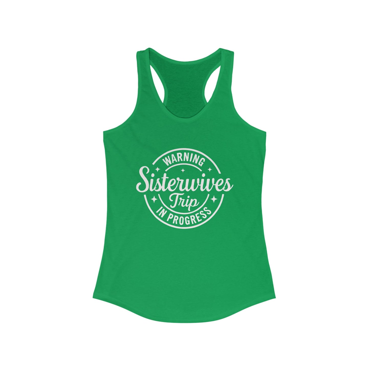 WARNING Sister Wives Trip in Progress Women's Racerback Tank Top - Perfect for Workouts, Summer Outfits, Yoga, Casual Wear, and Beach Days