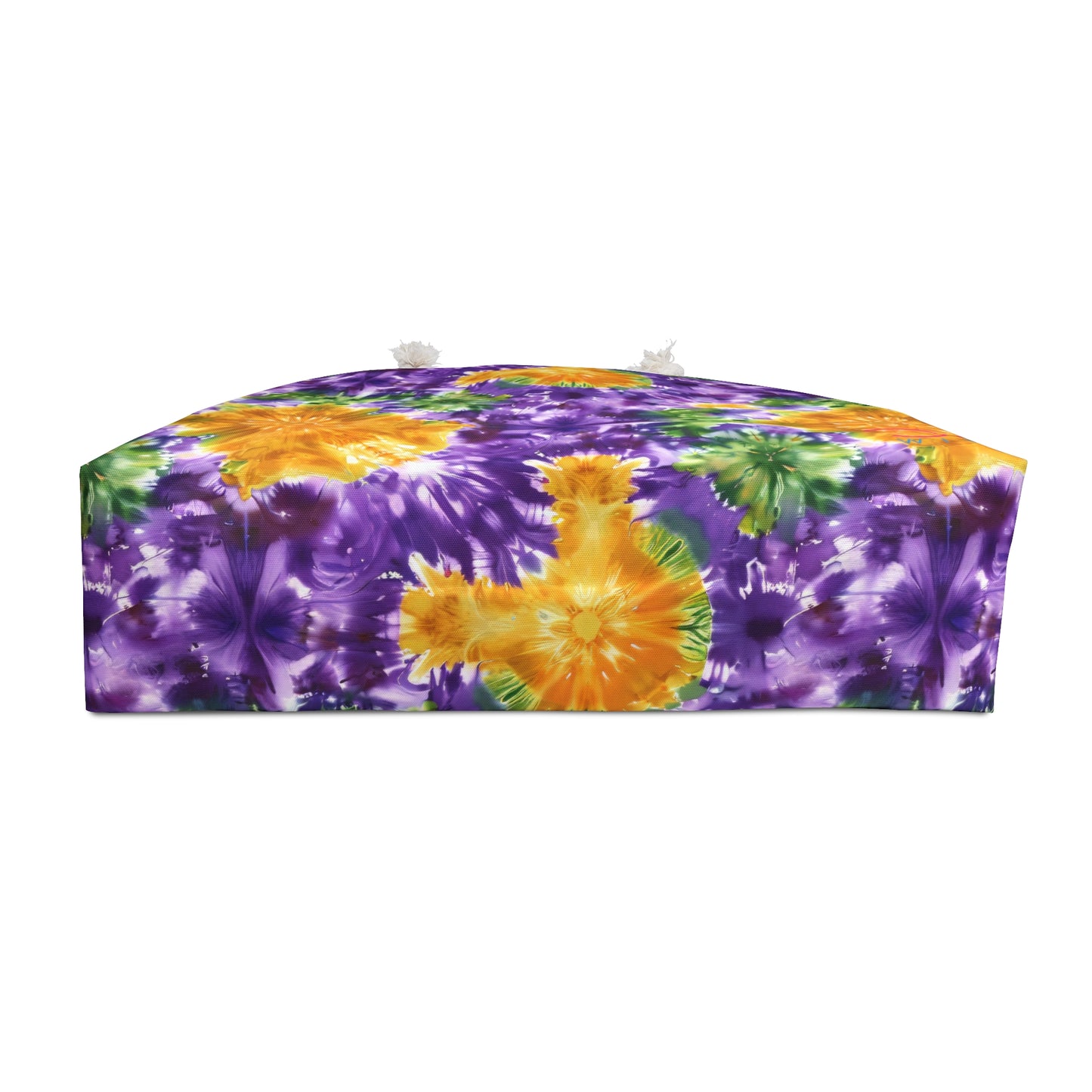 Mardi Gras Tie-Dye Weekender Bag | Polyamory ENM Friendly Travel Tote | Matching Couple & Throuple Overnight Bag | Festival & Cruise Carryall