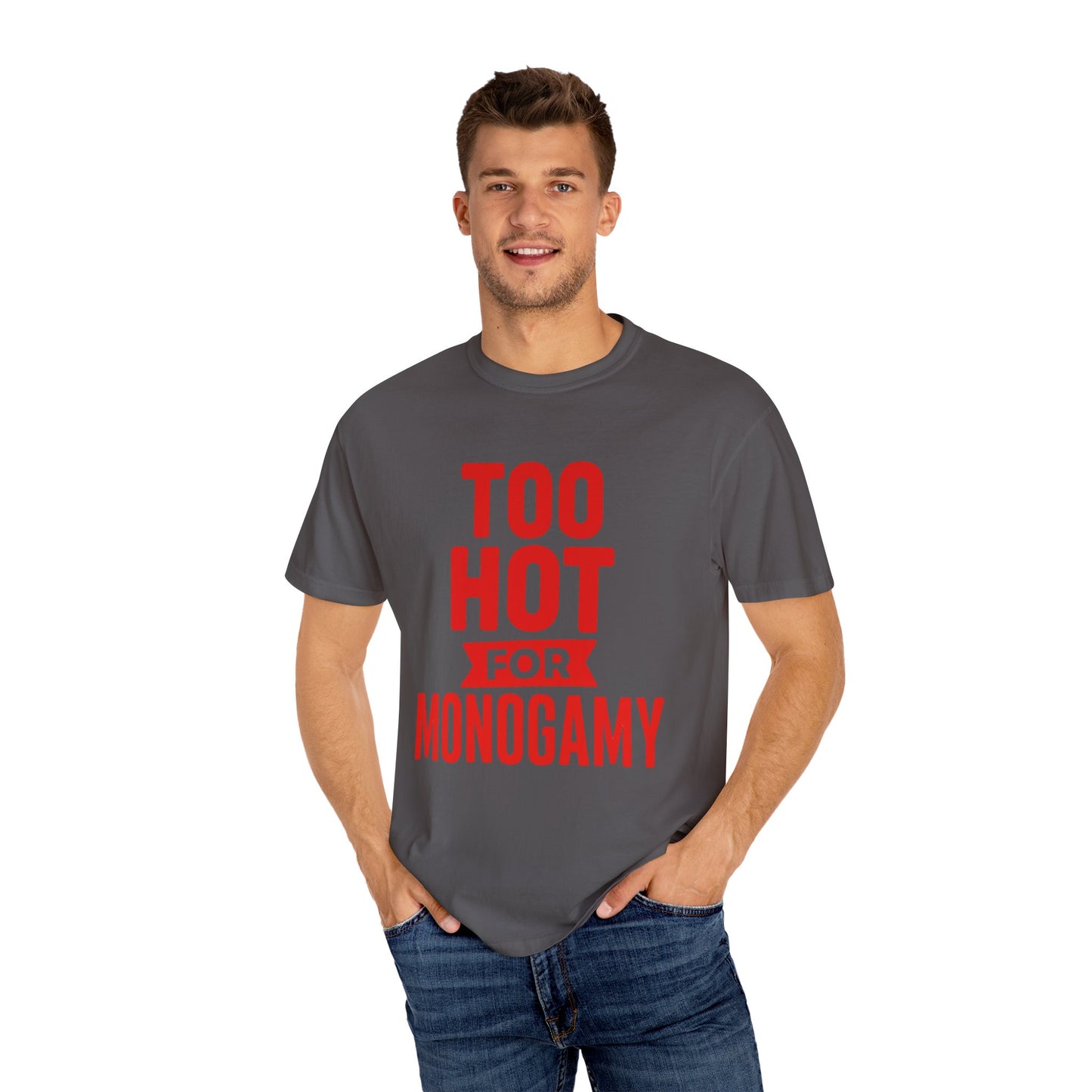Too Hot for Monogamy LGBTQIA Shirt, Polyamory Pride T-Shirt, Polyamorous Gay Throuple Tee, Gift for Queer Swingers, Open Relationship Tshirt