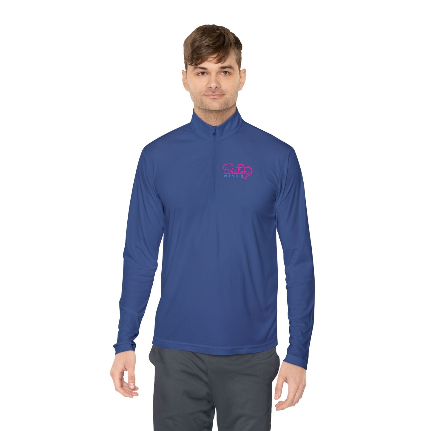 SisterWives Logo Stylish Unisex Quarter-Zip Pullover - Perfect for Casual Outings, Outdoor Activities, and Comfortable Layering, Gift for All