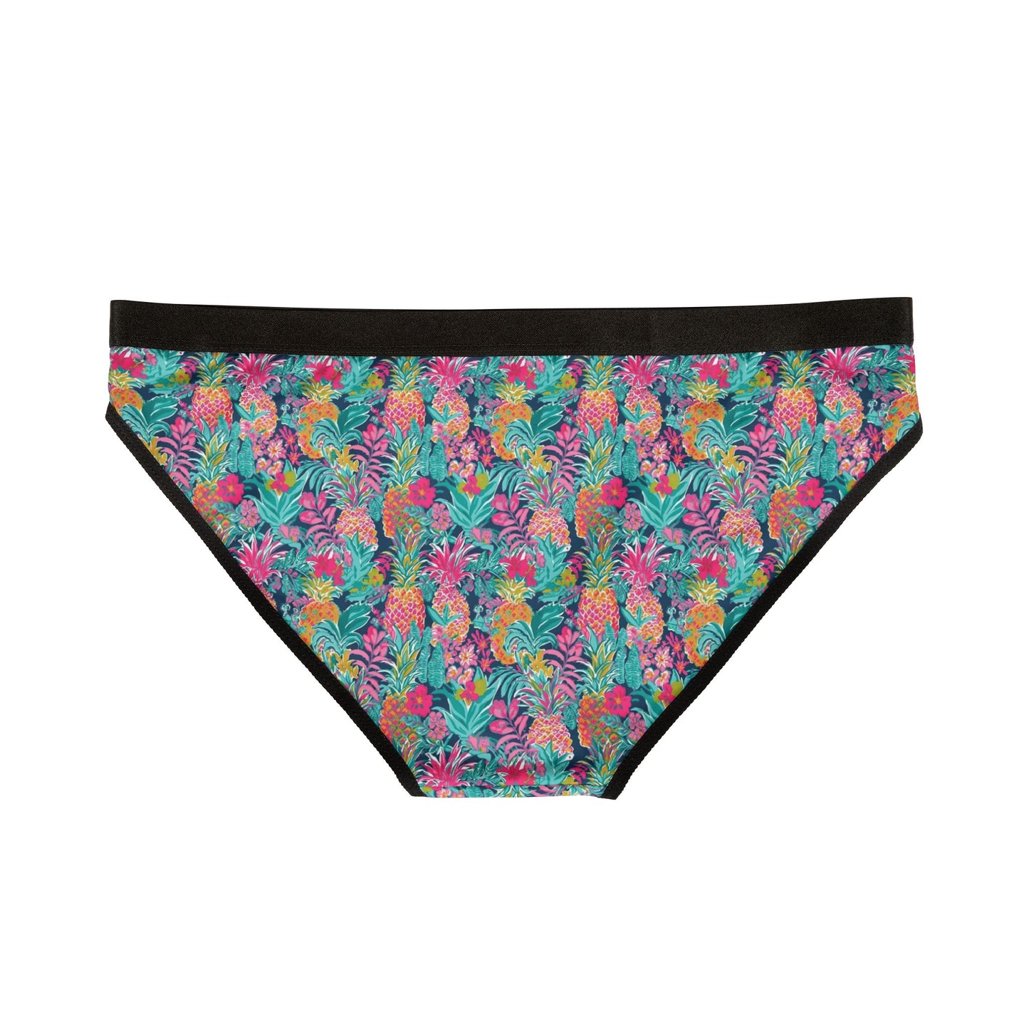 Sisterwives Floral Pineapple Print Women's Underwear, Vibrant Lingerie, Comfortable Panties, Gift for Her, Everyday Essentials, Colorful Intimates