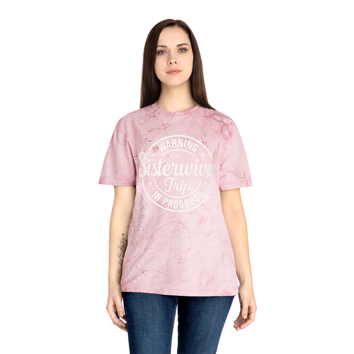 WARNING Sister Wives Trip in Progress T-Shirt, Boho Fashion Tee, Colorful Festival Shirt, Gift for Sister Wives, Casual Summer Wear