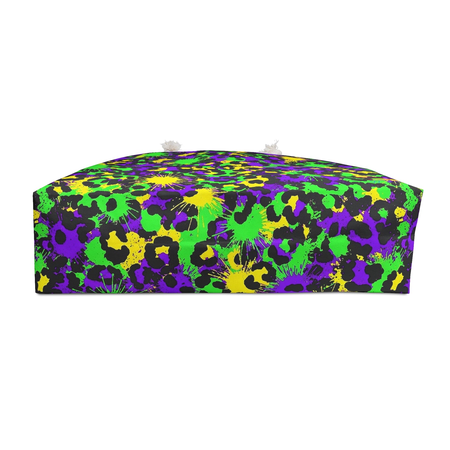 Mardi Gras Cheetah Print Weekender Bag | Polyamory ENM Friendly Travel Tote | Matching Couple & Throuple Overnight Bag | Festival & Cruise Carryall