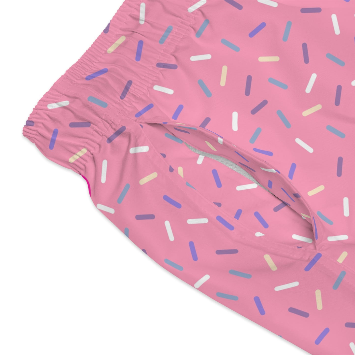 Men’s Rainbow Sprinkle Swim Trunks – Pastel Confetti Summer Swim Shorts, Fun Pool & Beach Board Shorts, Fast-Dry AOP Trunks